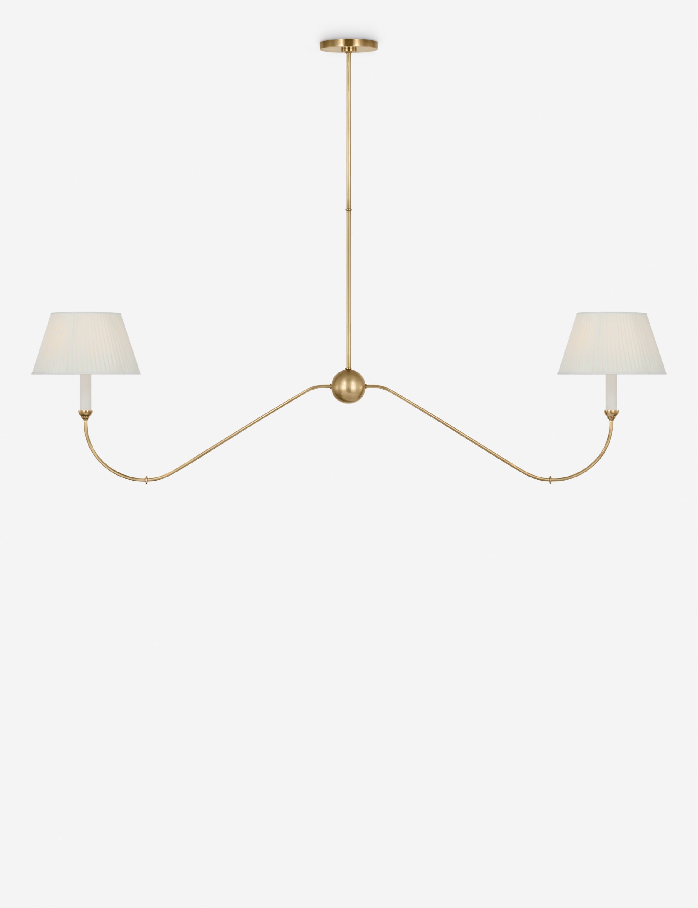 Lustre moderne Bor en laiton ancien - Laiton ancien