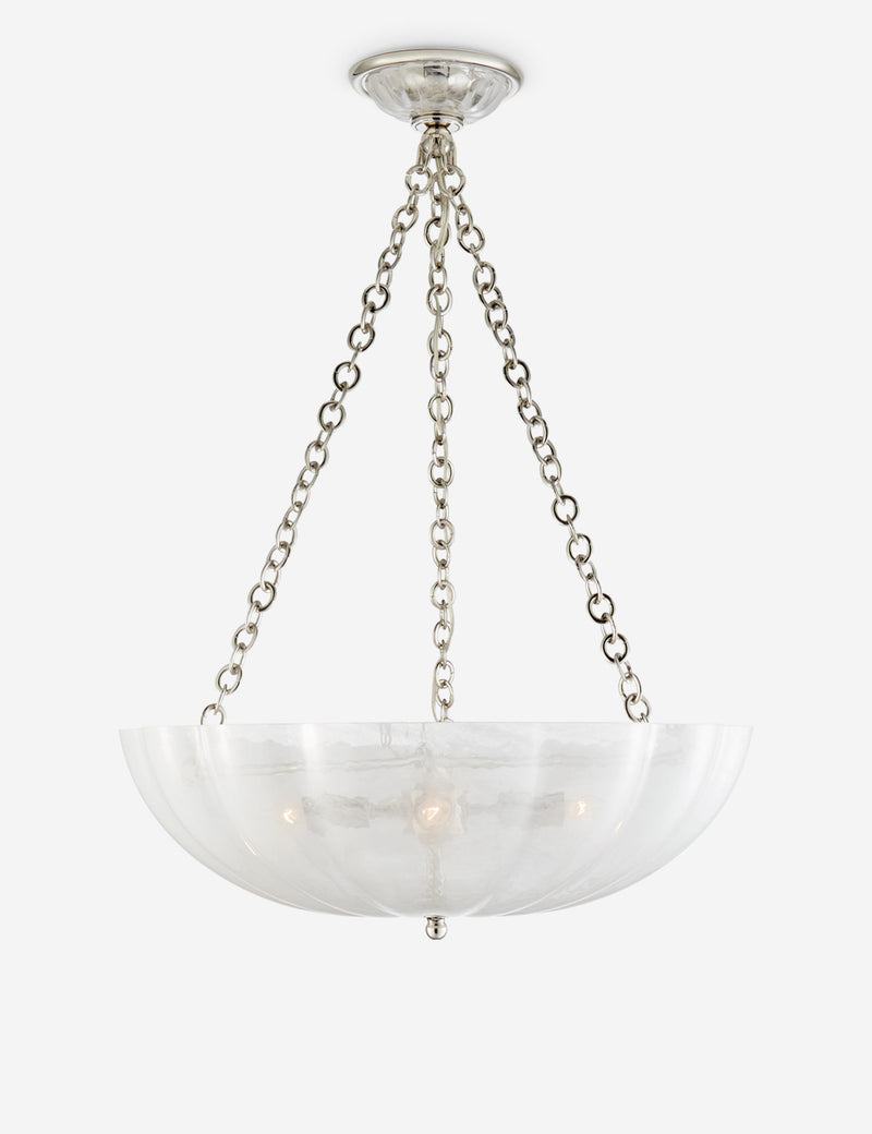 Lustre art déco Rosco en nickel - Nickel