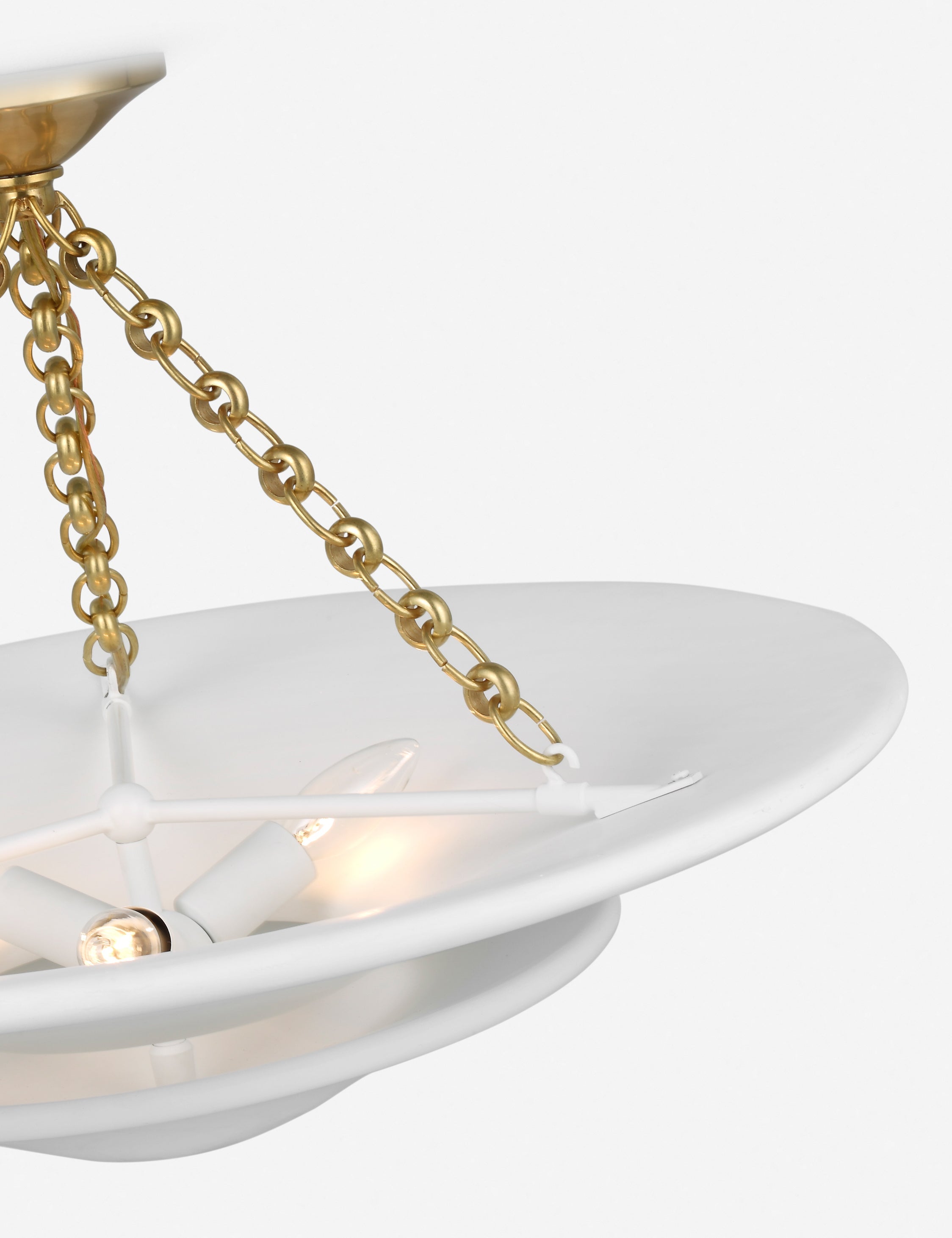 Lustre design Oddgeir en laiton ancien - Laiton ancien
