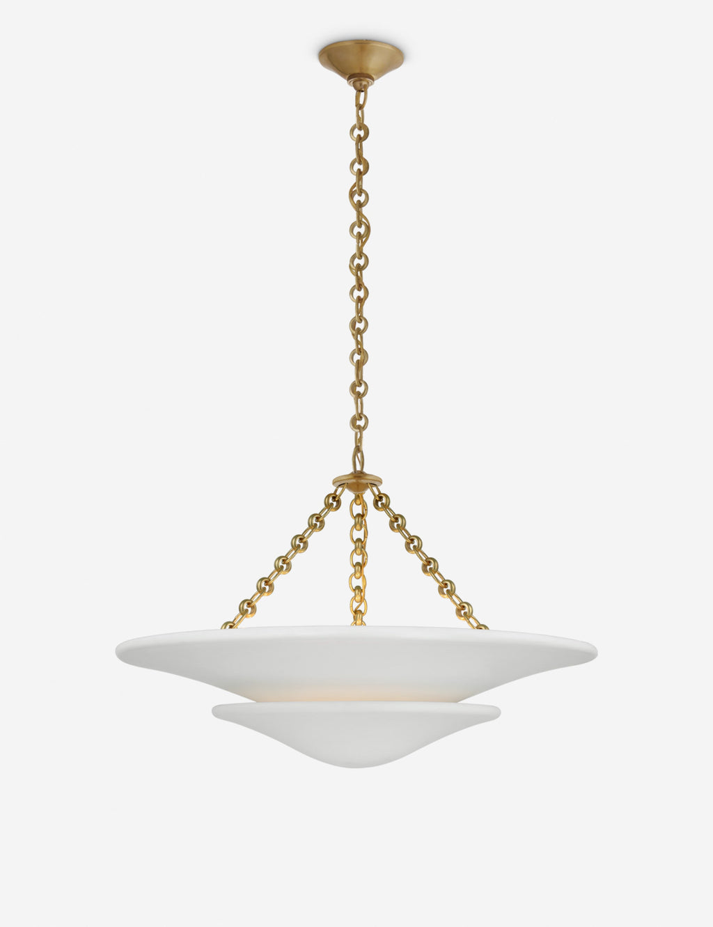 Lustre design Oddgeir en laiton ancien - Laiton ancien