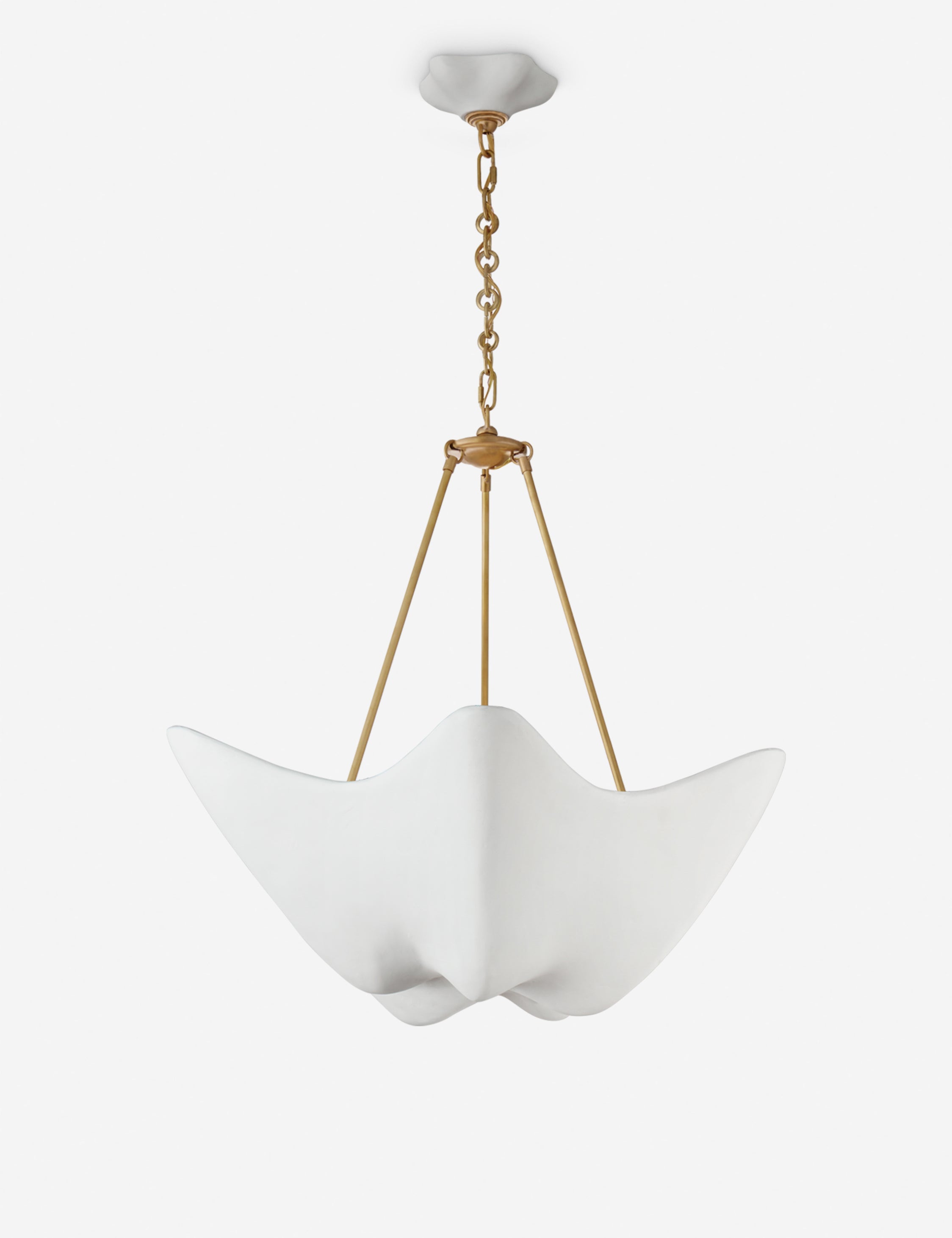 Lustre design Vila en laiton ancien - Laiton ancien