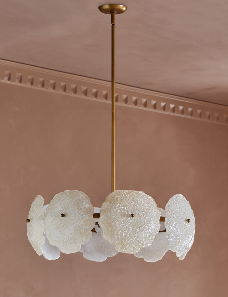 Lustre moderne Herold en laiton ancien - Laiton ancien