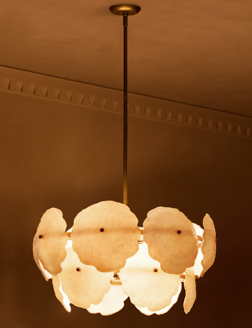 Lustre art déco Herold en laiton ancien - Laiton ancien