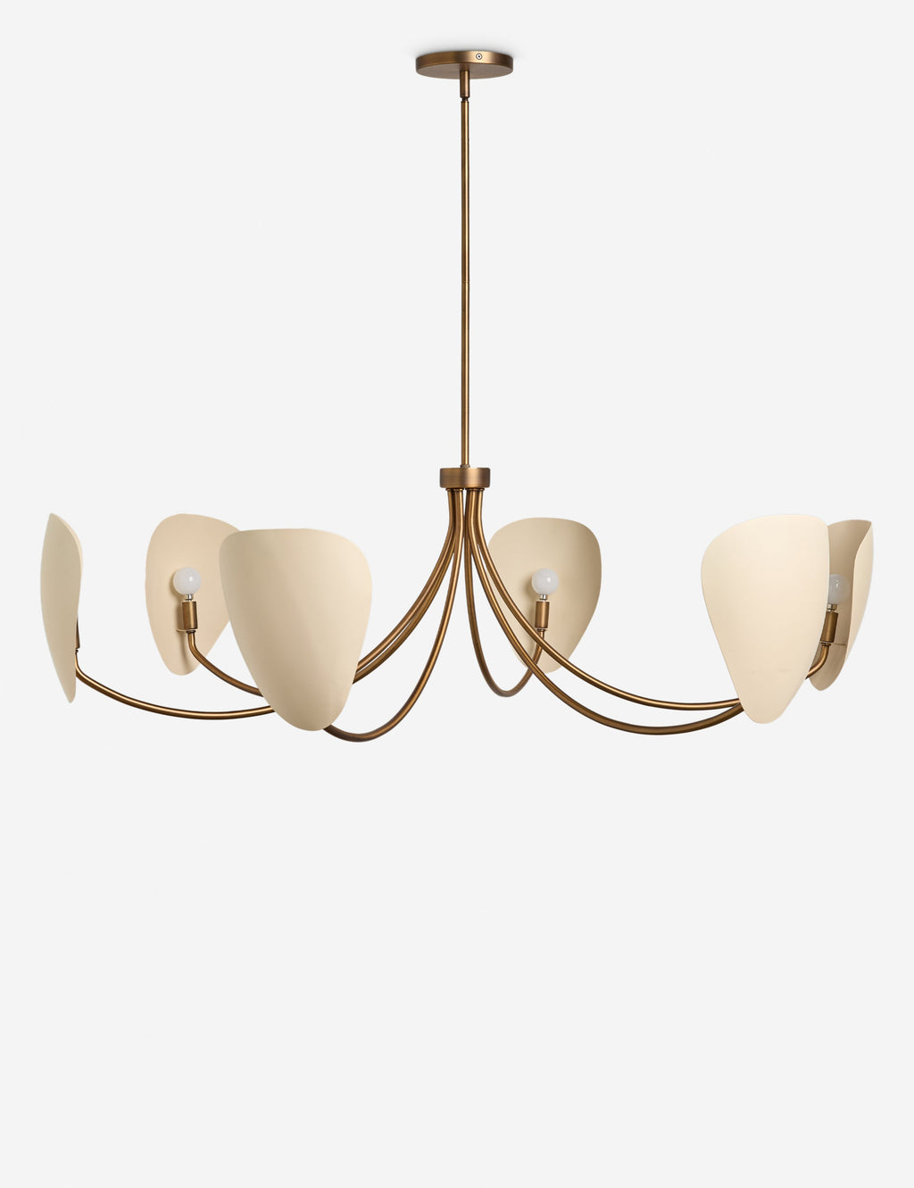 Lustre moderne Graydon en laiton ancien - Laiton ancien