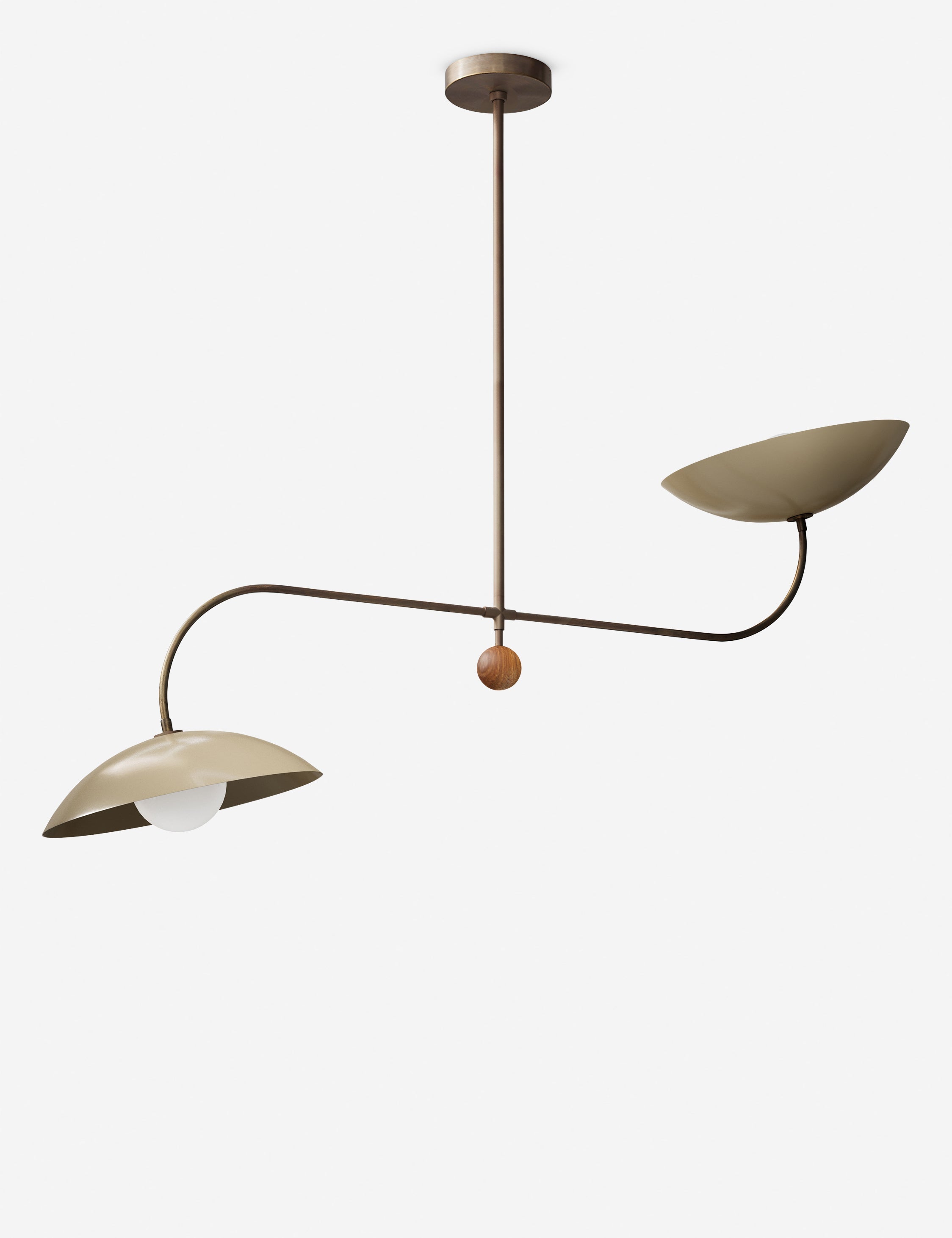 Suspension moderne Grantham en foncé bronze et fumé oyster - Foncé bronze et fumé Oyster