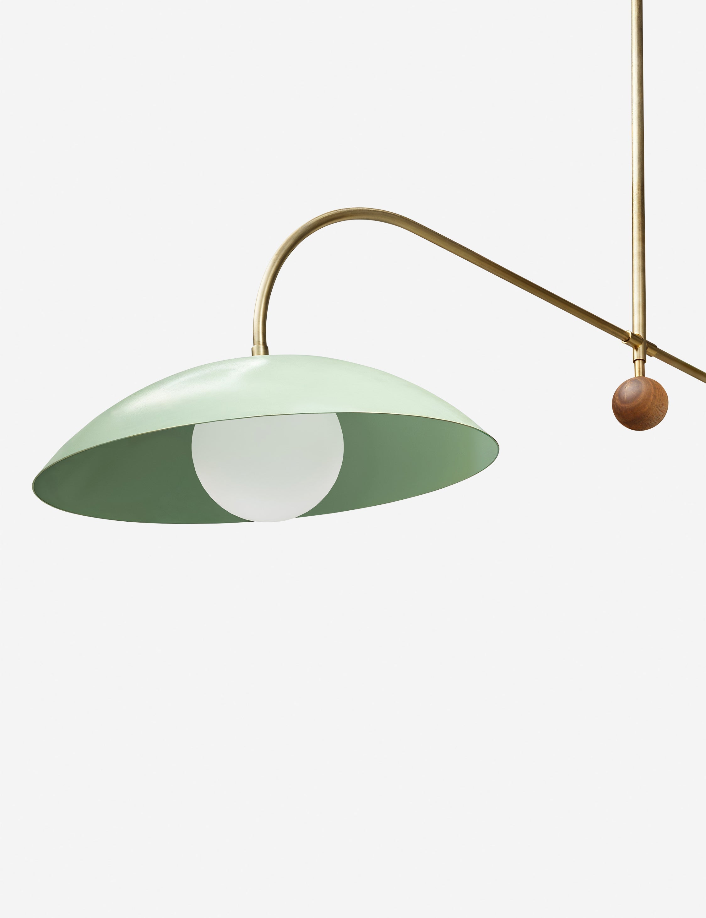 Suspension moderne Grantham en laiton brossé et sweet mint - Laiton brossé et Sweet Mint