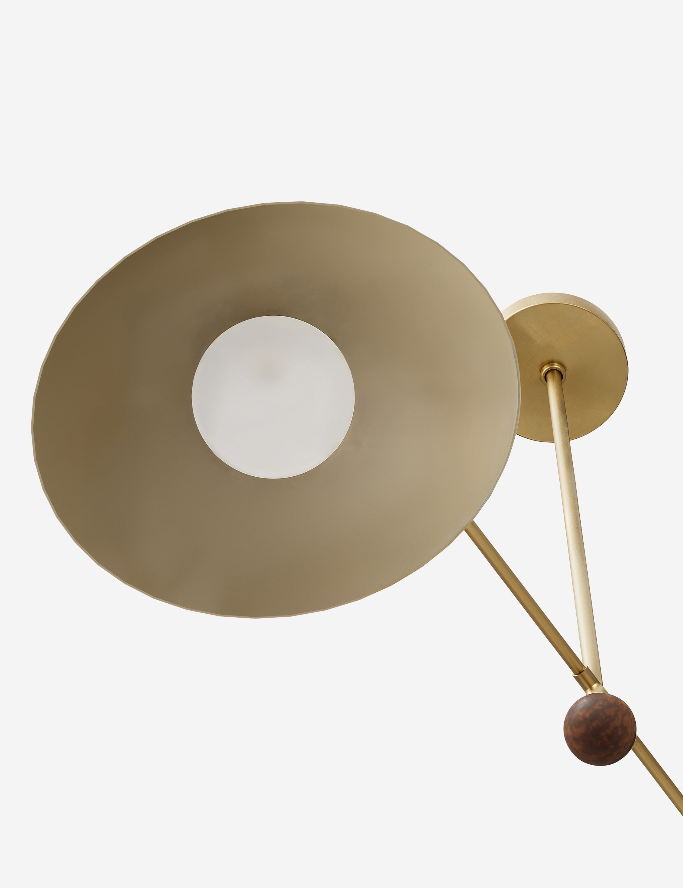 Suspension moderne Grantham en laiton brossé et fumé oyster - Laiton brossé et fumé Oyster