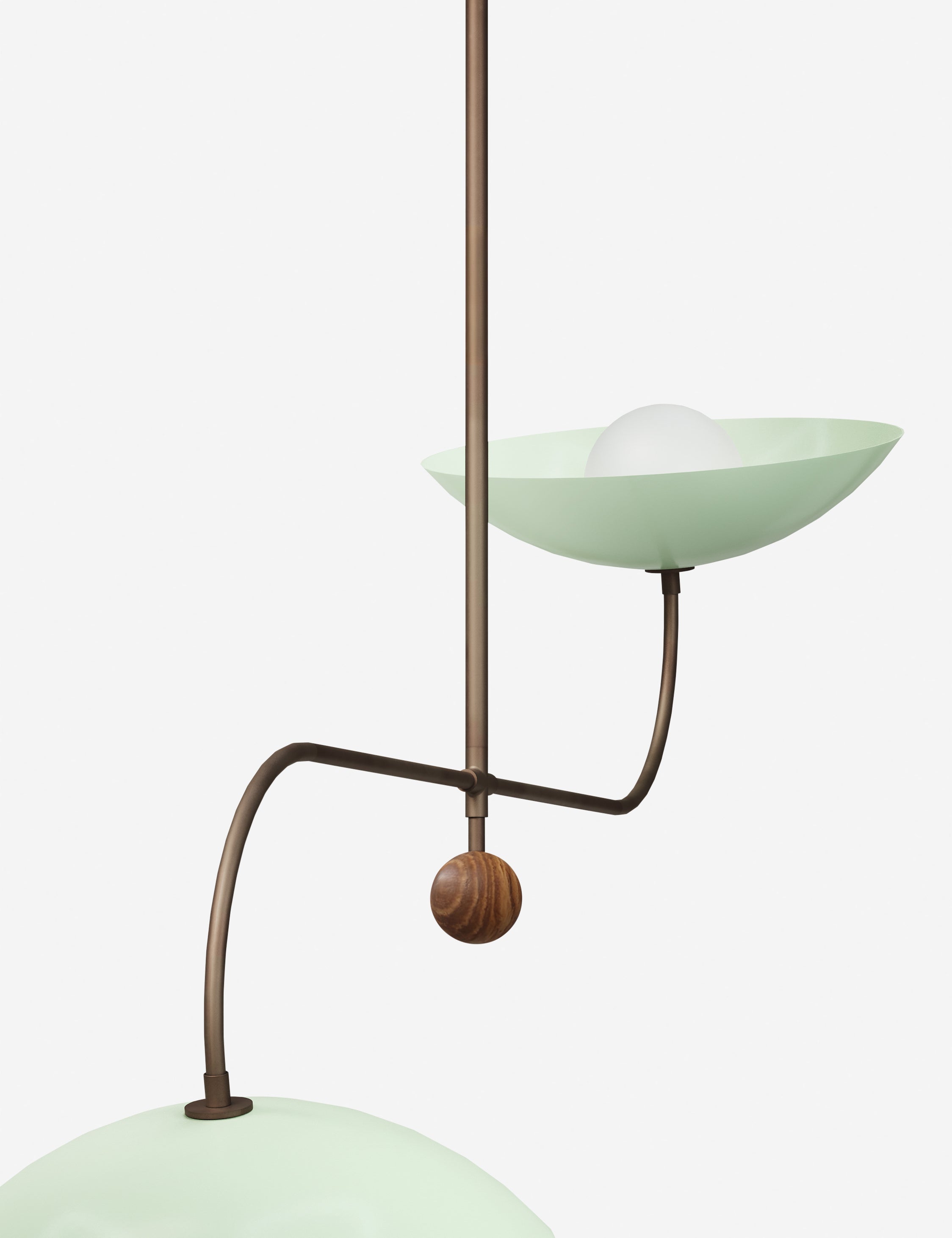 Suspension moderne Grantham en foncé bronze et sweet mint - Foncé bronze et Sweet Mint