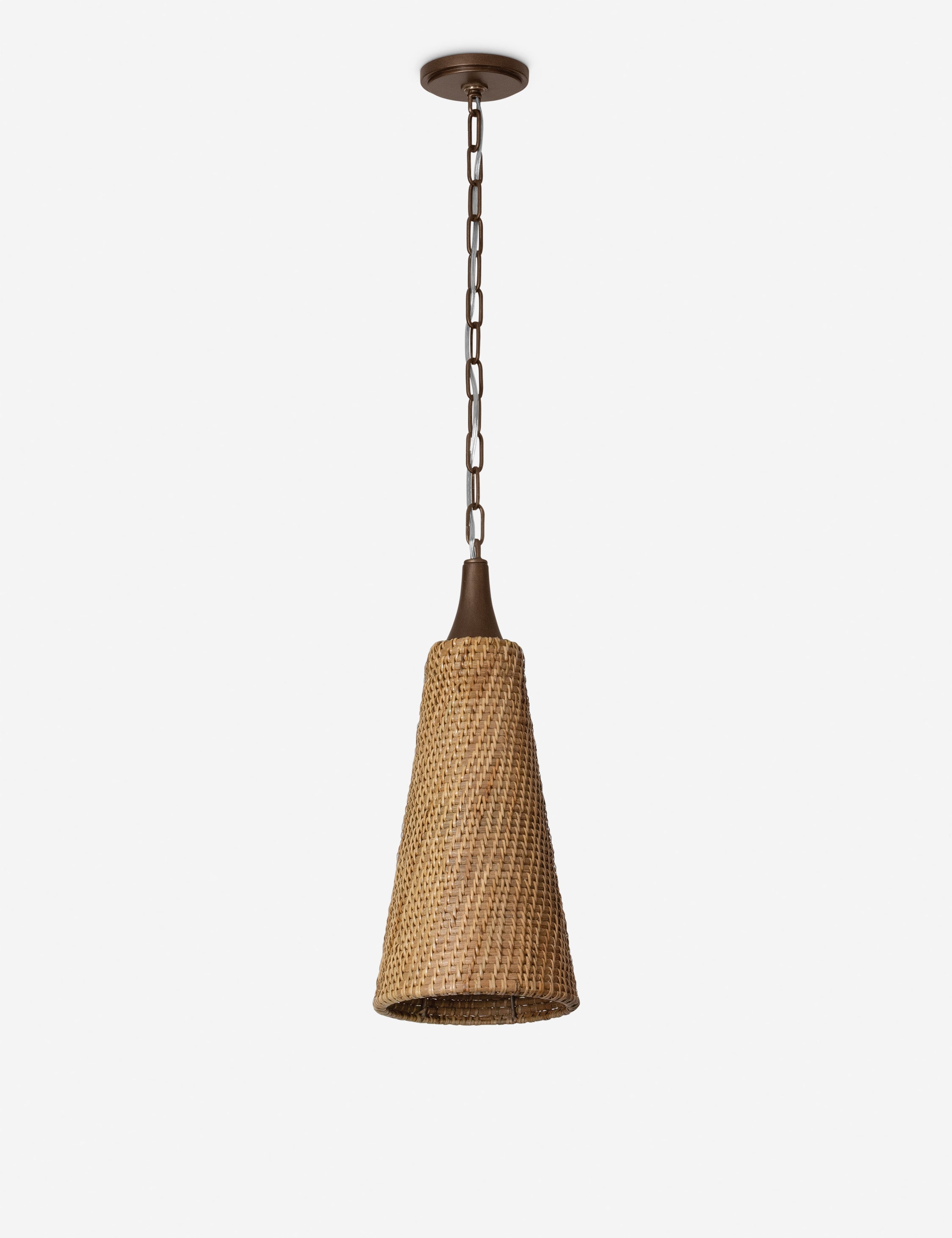 Suspension design Rhys en bronze feuille - Bronze feuille