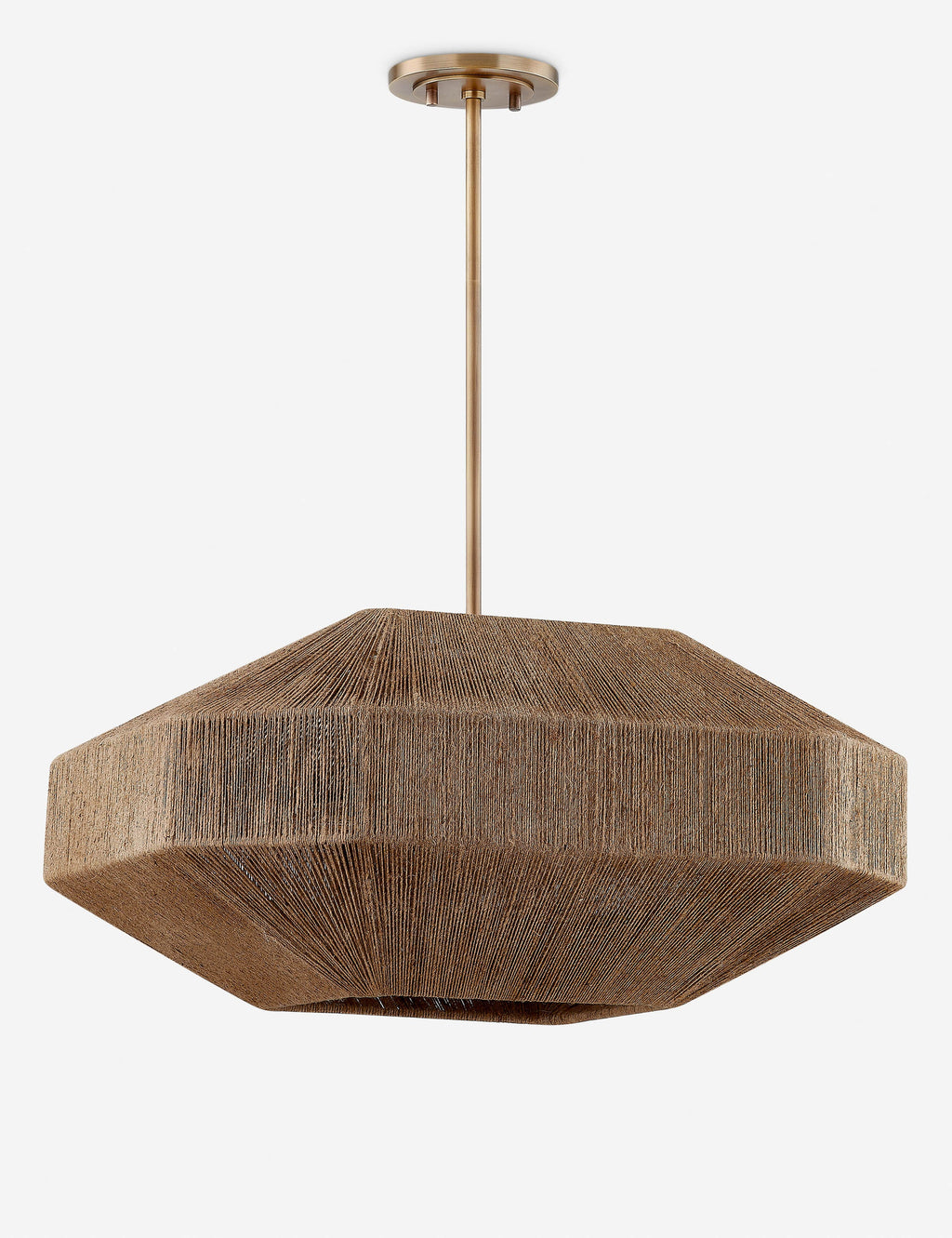 Lustre moderne Max en laiton ancien - Laiton ancien