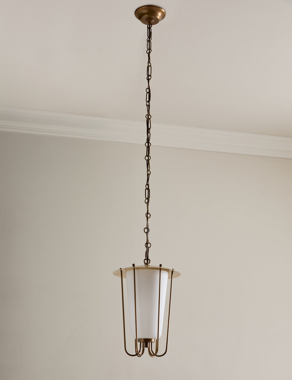 Suspension design Elov en crème et laiton vieilli - Crème et laiton vieilli