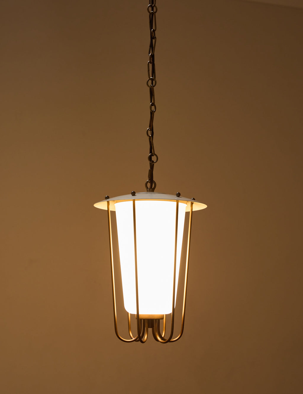 Suspension design Elov en crème et laiton vieilli - Crème et laiton vieilli