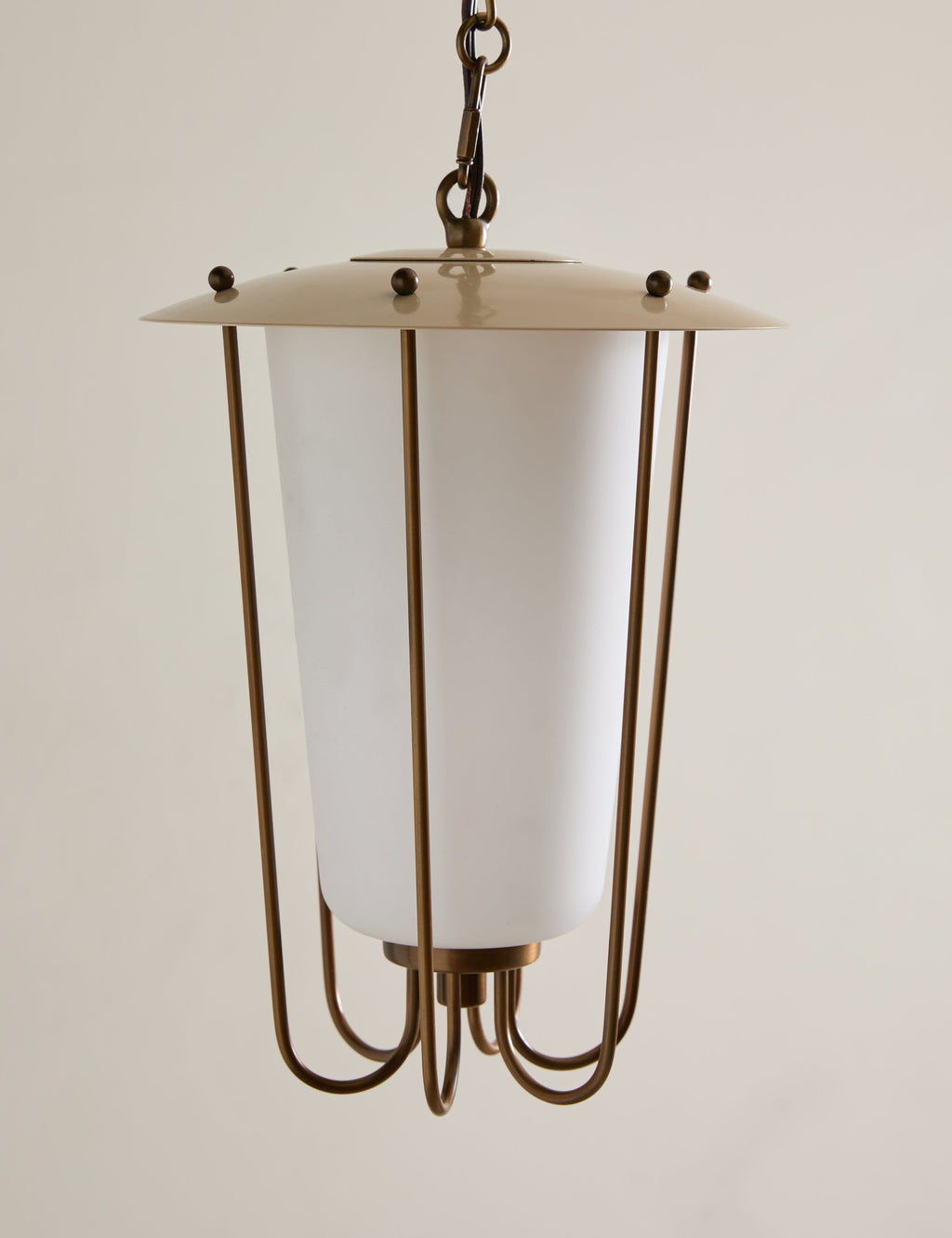 Suspension design Elov en crème et laiton vieilli - Crème et laiton vieilli