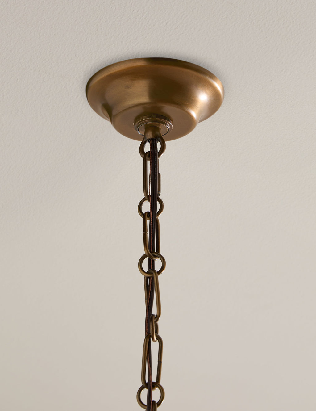 Suspension design Elov en crème et laiton vieilli - Crème et laiton vieilli