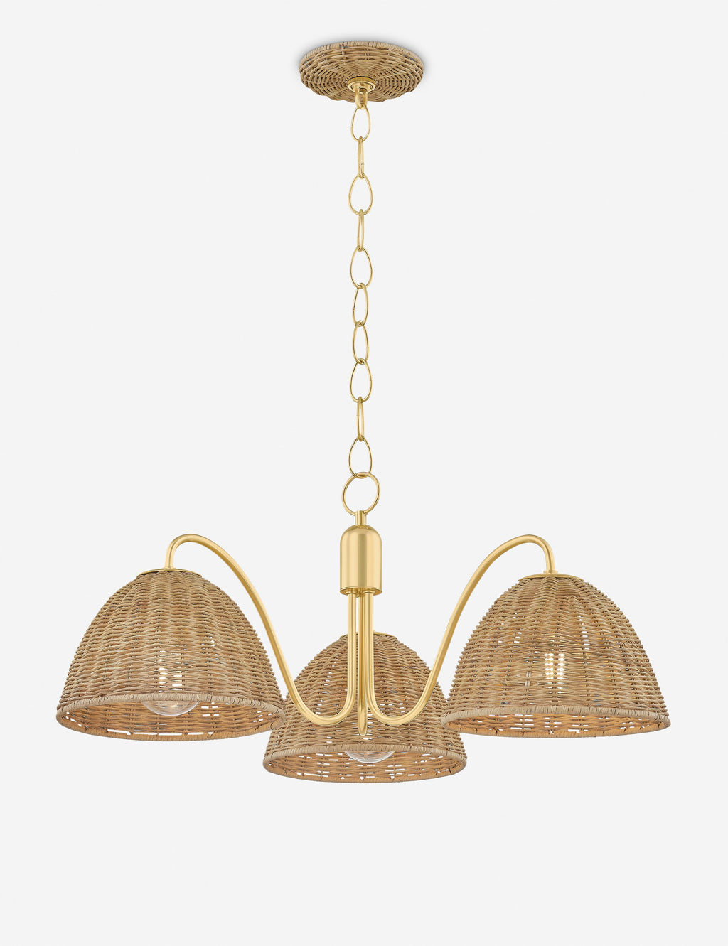 Lustre design Emeric en laiton vieilli - Laiton vieilli