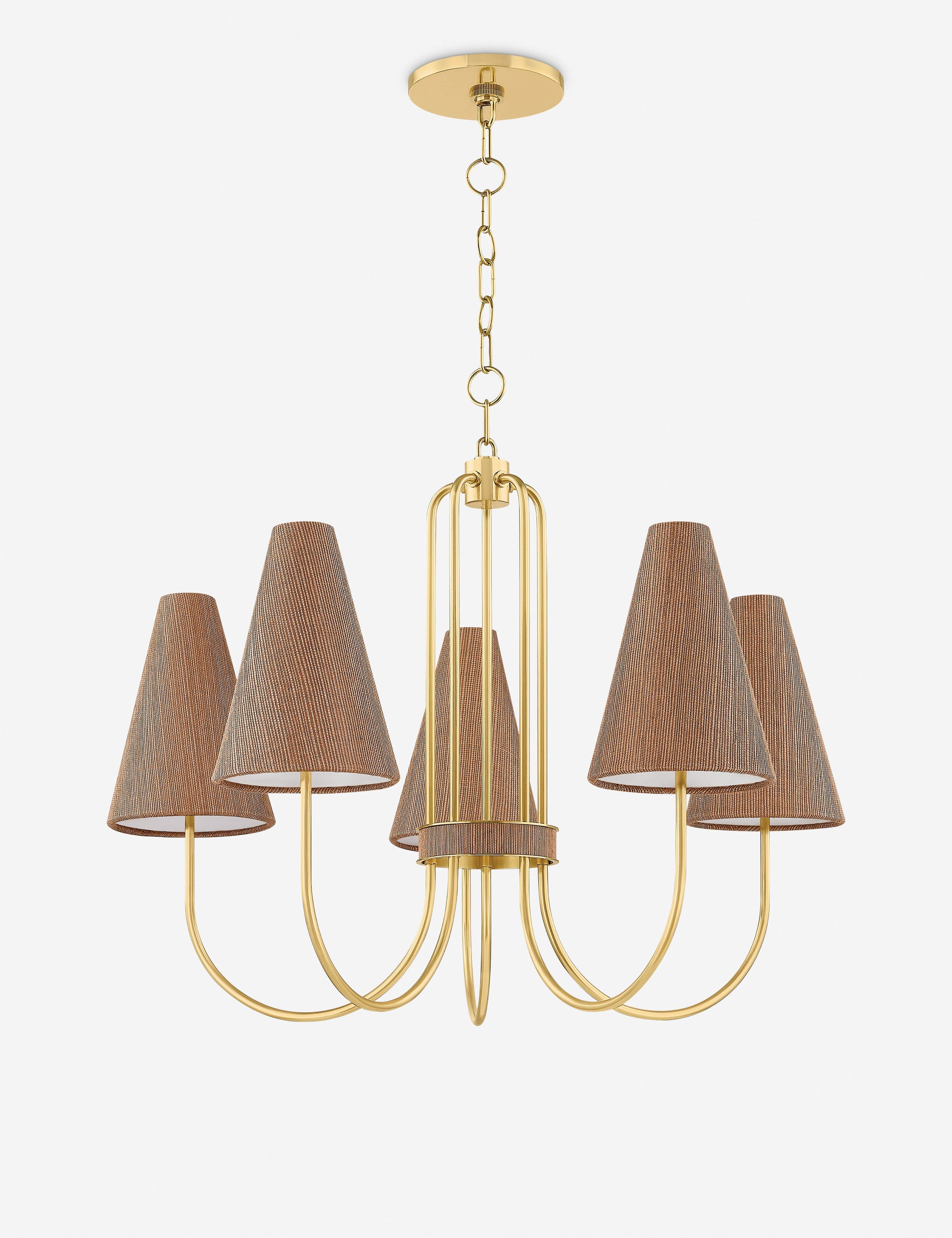 Lustre organique Ilian en laiton vieilli - Laiton vieilli