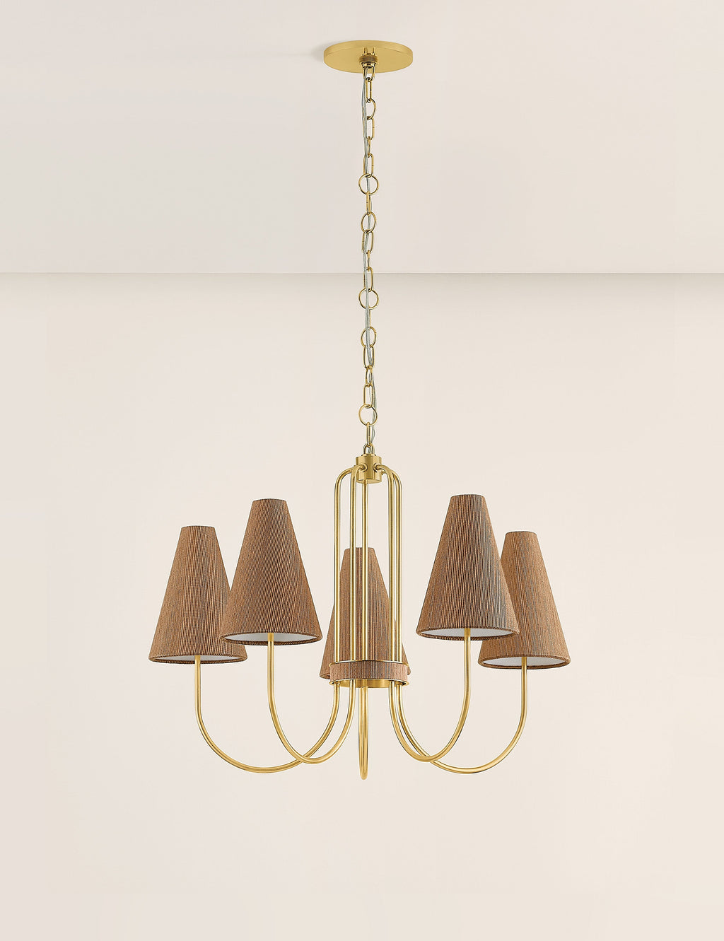 Lustre organique Ilian en laiton vieilli - Laiton vieilli