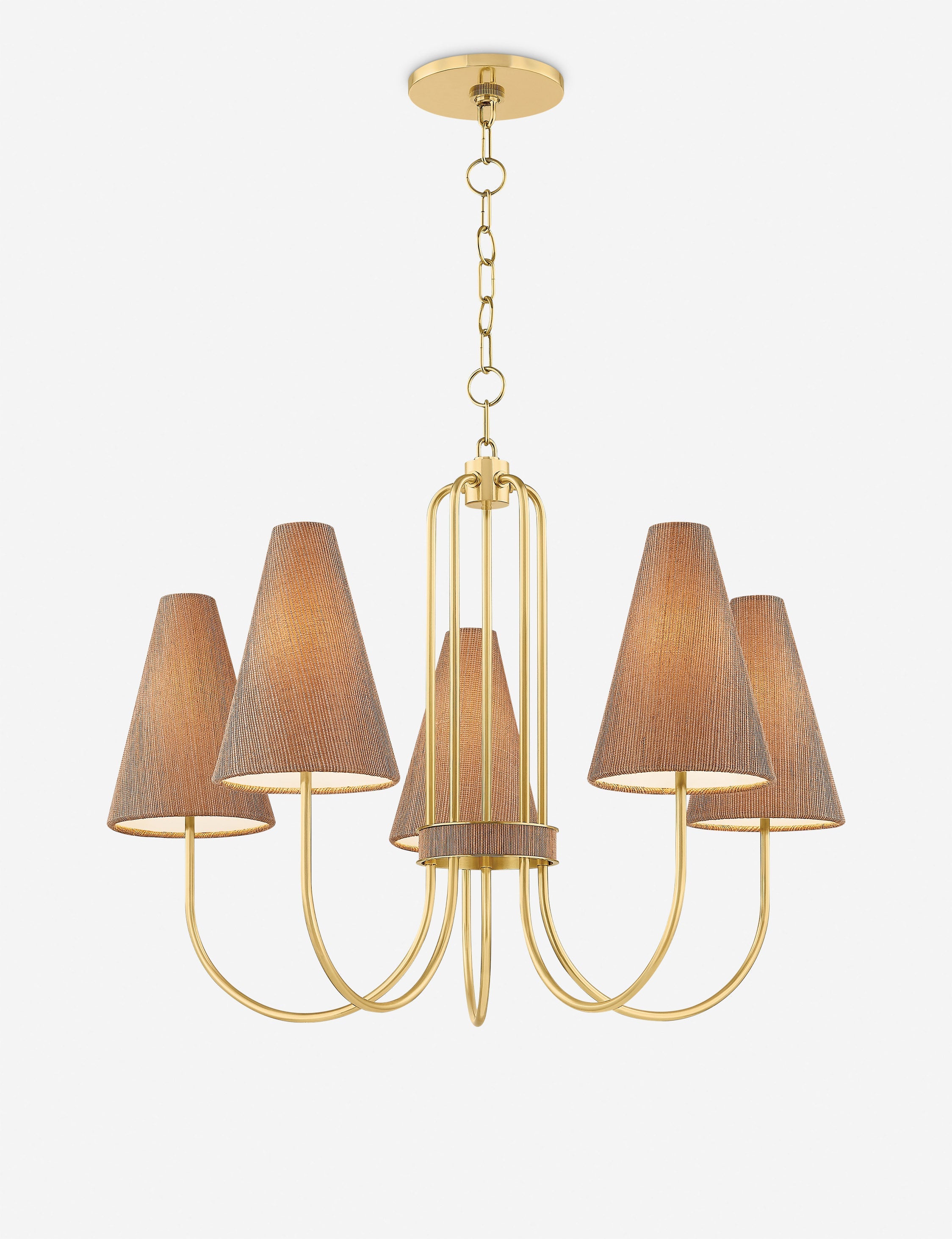 Lustre organique Ilian en laiton vieilli - Laiton vieilli