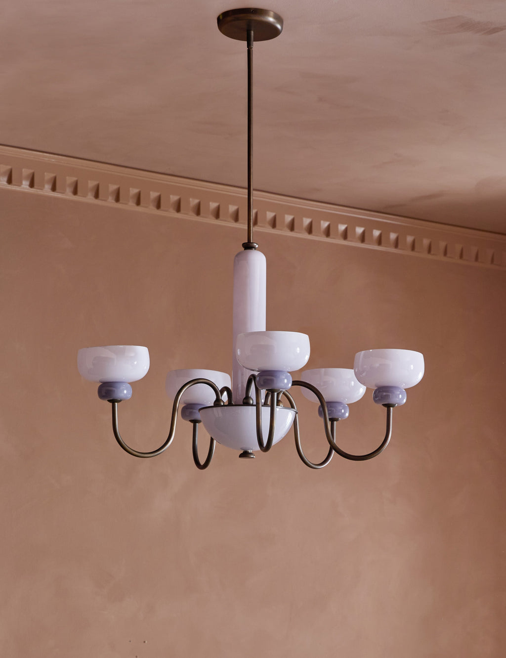 Lustre moderne Titus en laiton vieilli - Laiton vieilli