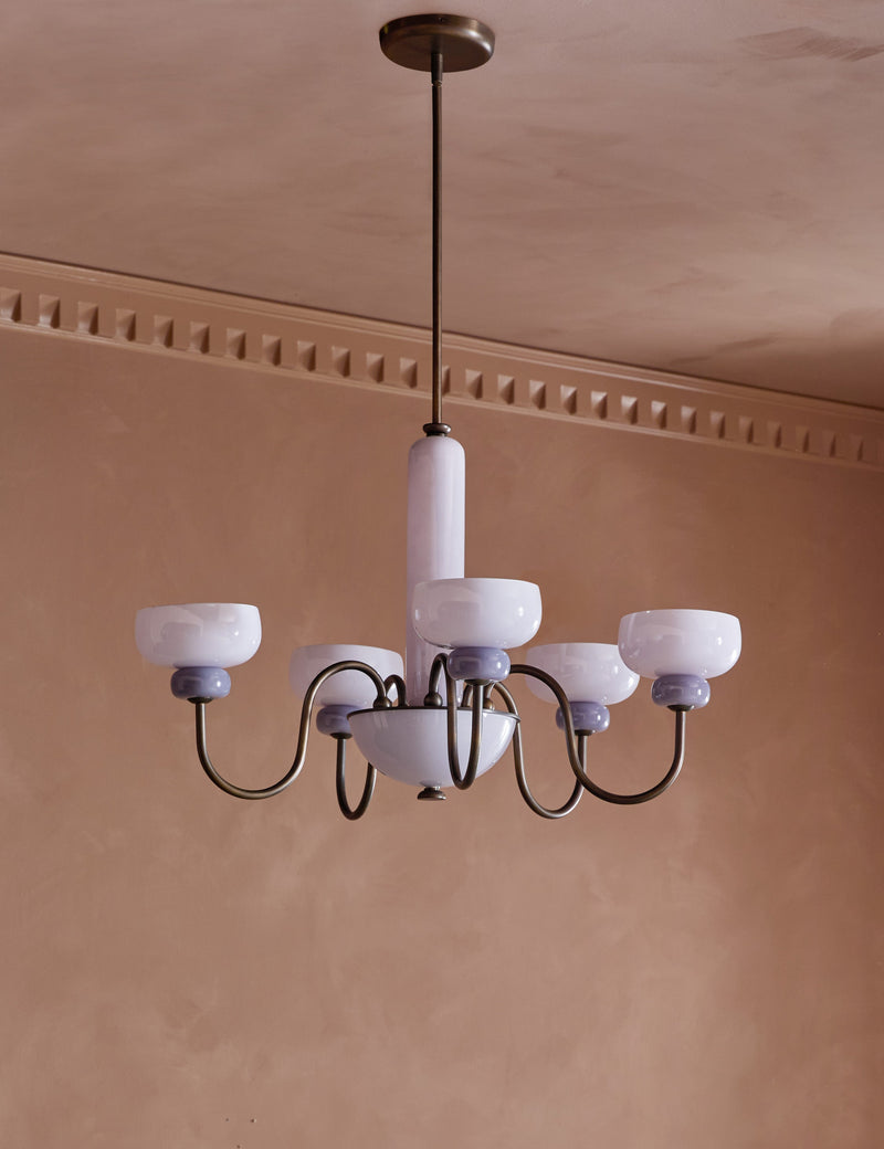 Lustre moderne Titus en laiton vieilli - Laiton vieilli
