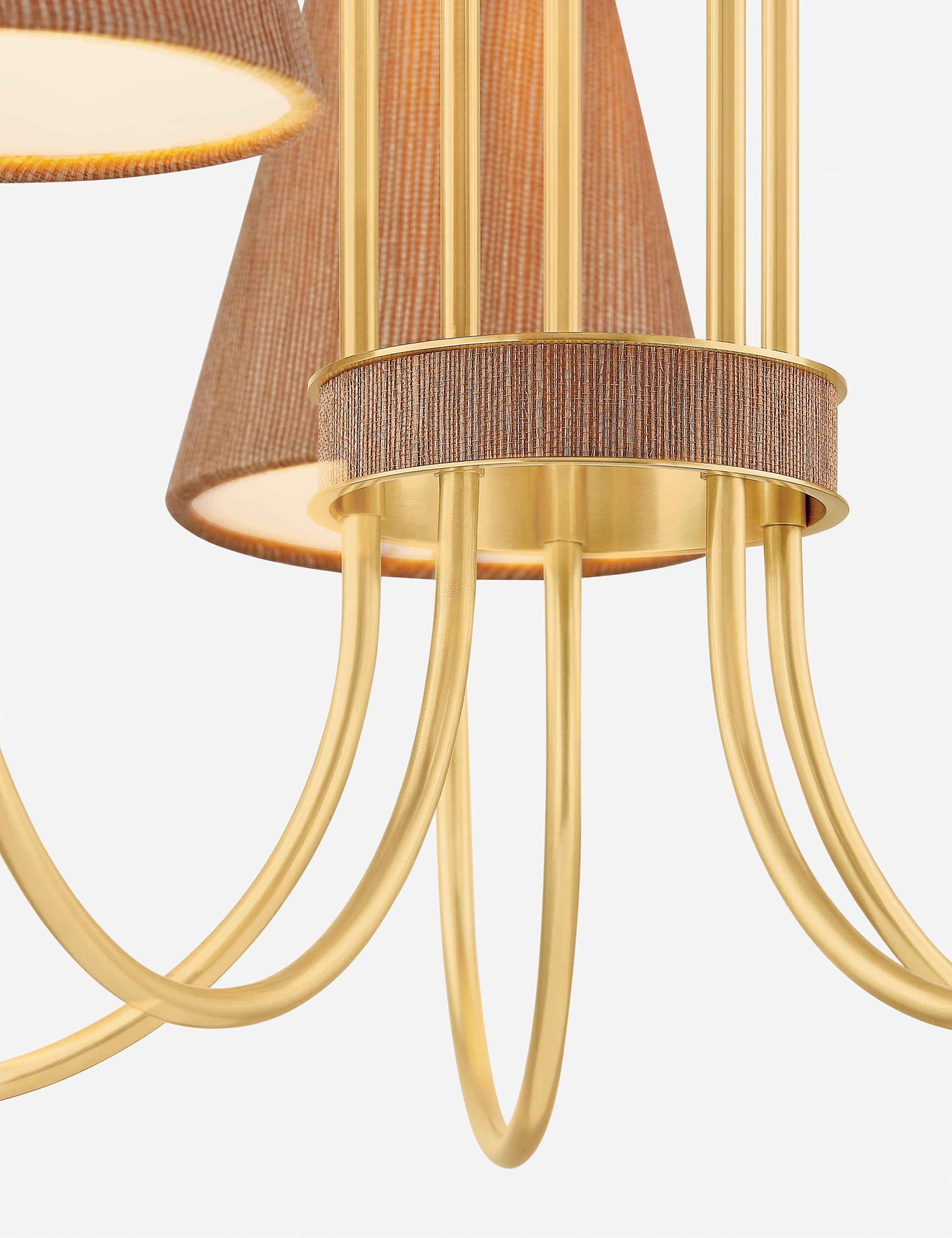 Lustre organique Ilian en laiton vieilli - Laiton vieilli