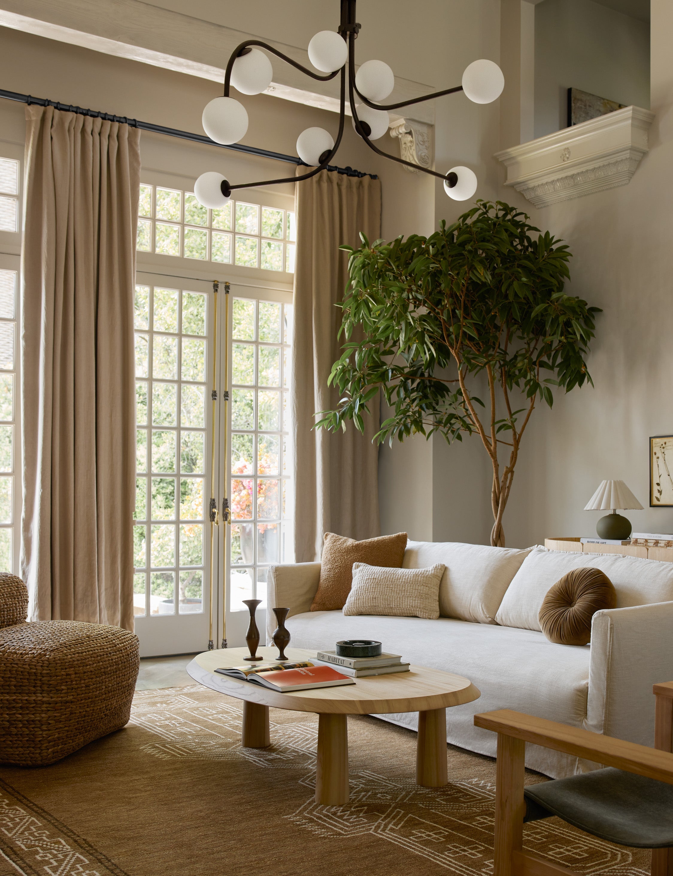 Lustre moderne Rodgeir en laiton - Laiton