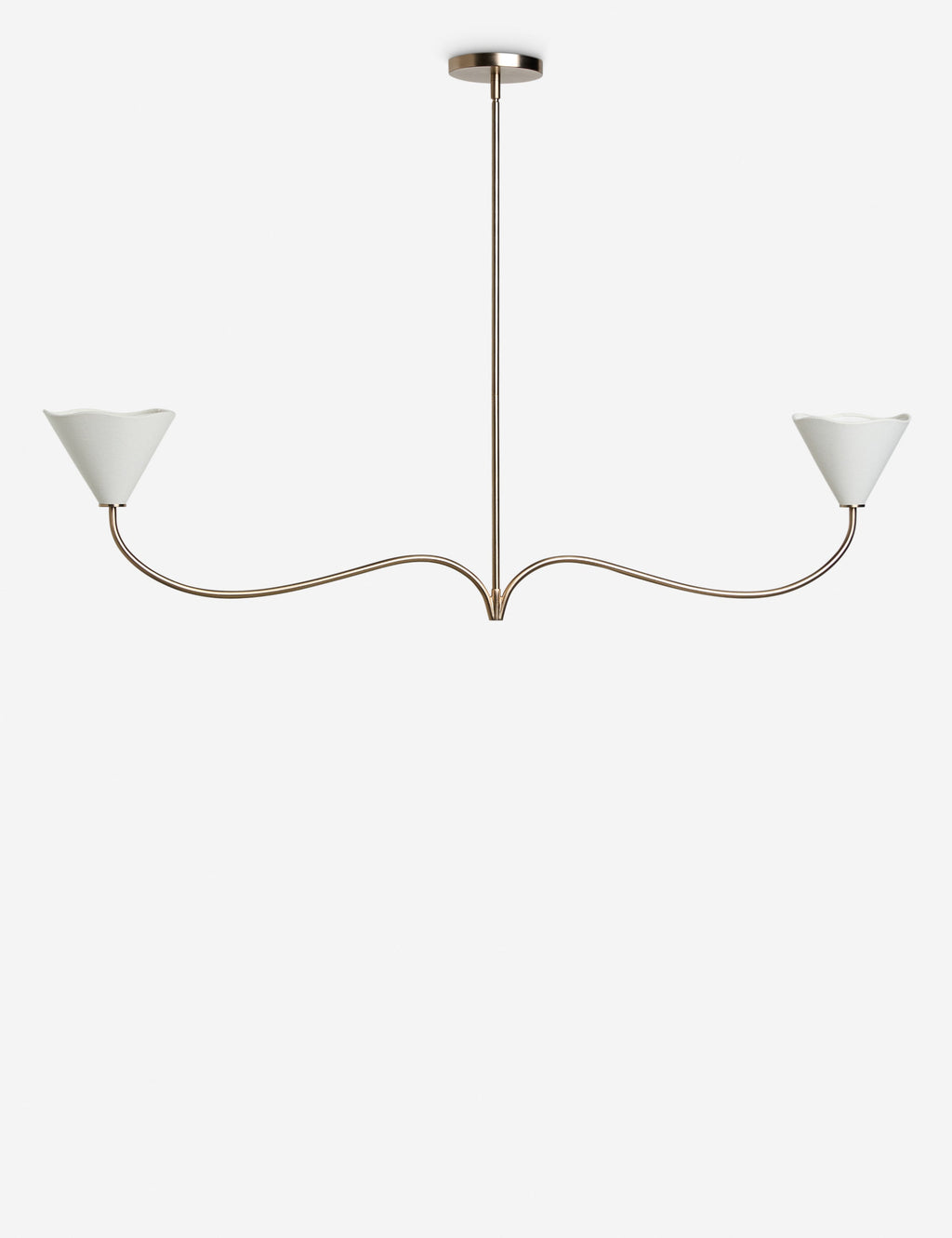 Lustre design Tiel en laiton satiné - Laiton satiné