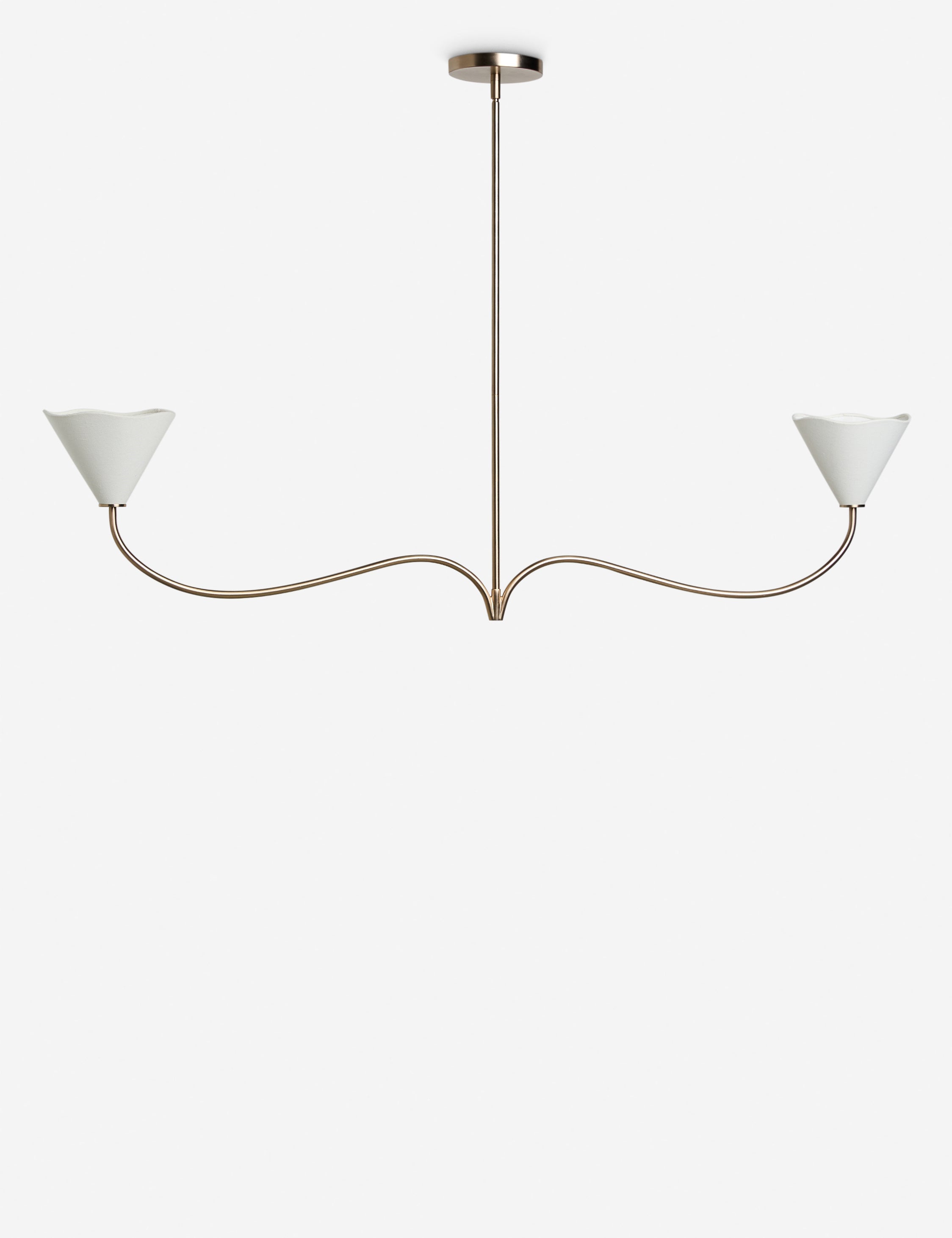 Lustre design Tiel en laiton satiné - Laiton satiné