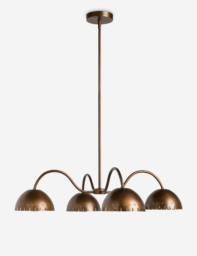 Lustre vintage Auvo en laiton bruni - Laiton bruni