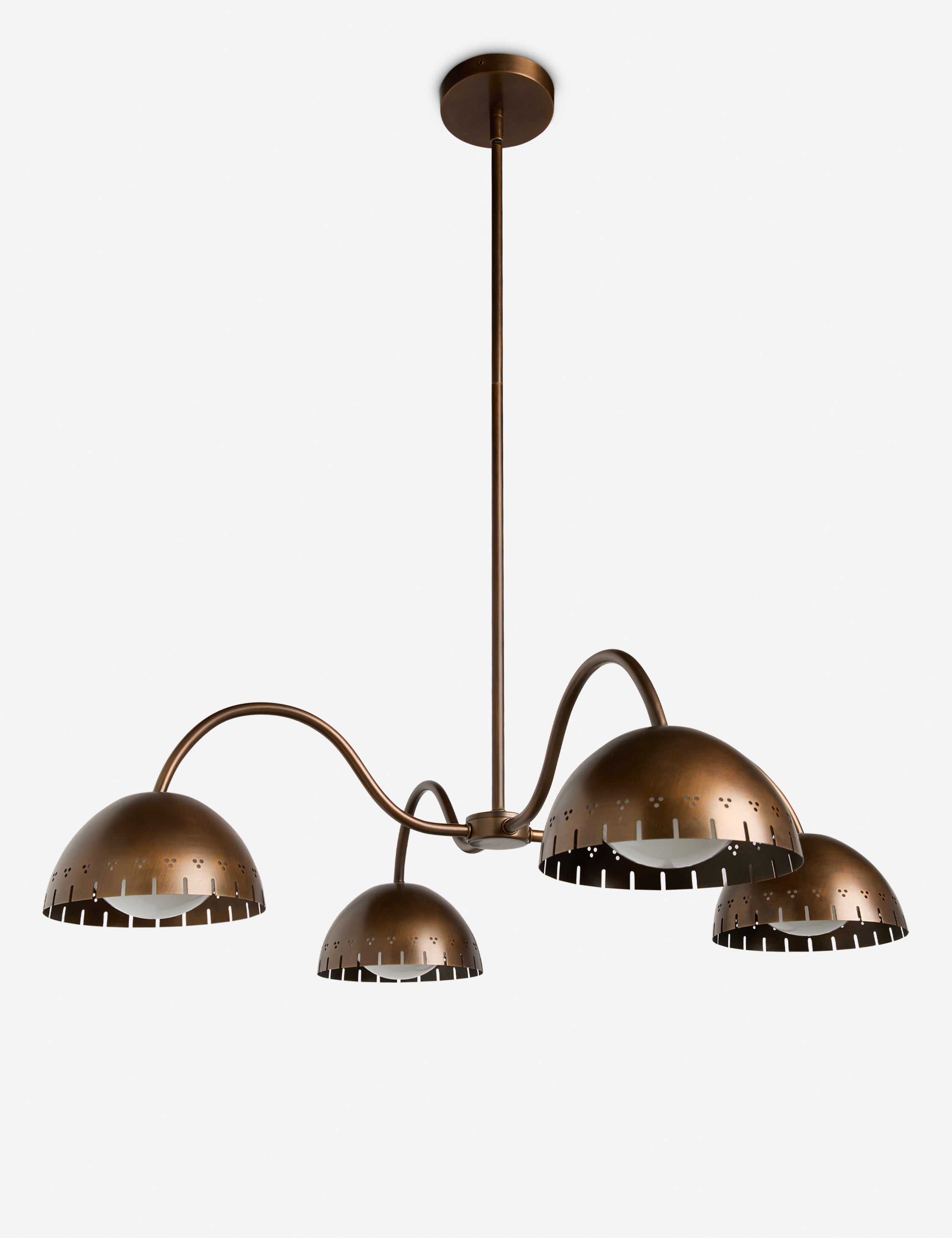 Lustre vintage Auvo en laiton bruni - Laiton bruni