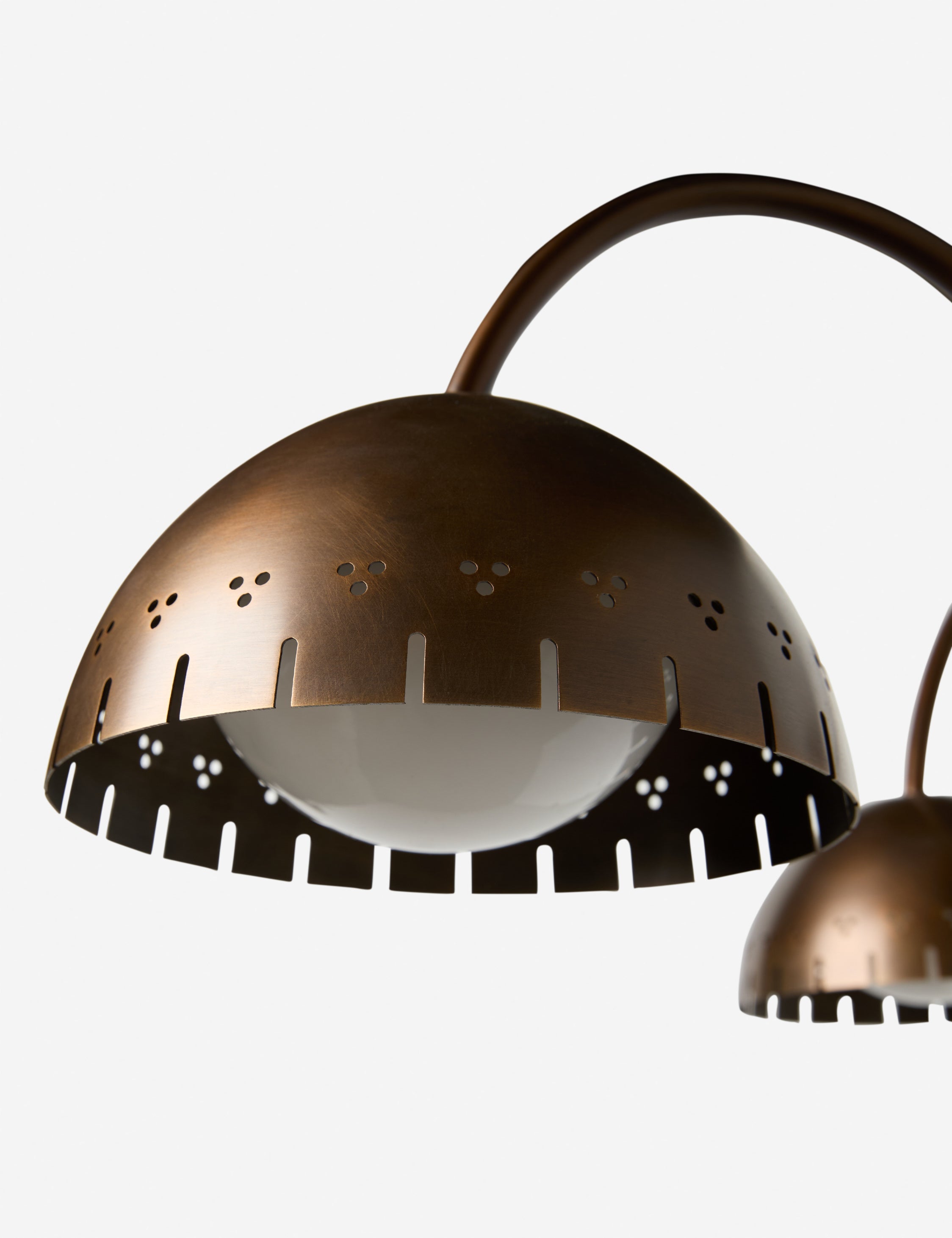 Lustre vintage Auvo en laiton bruni - Laiton bruni