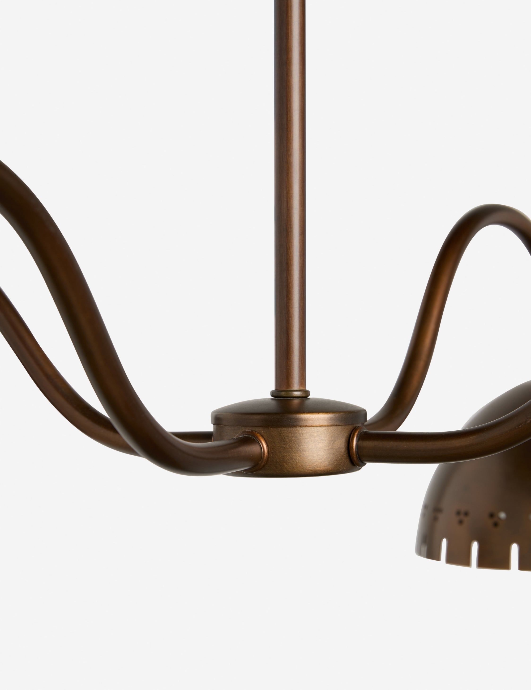 Lustre vintage Auvo en laiton bruni - Laiton bruni
