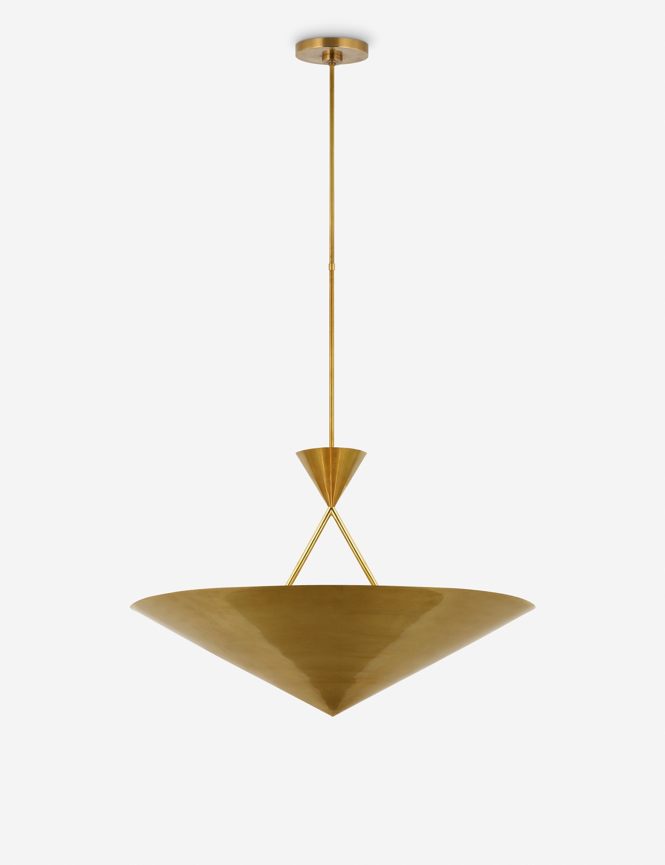 Lustre moderne Noe en laiton ancien - Laiton ancien