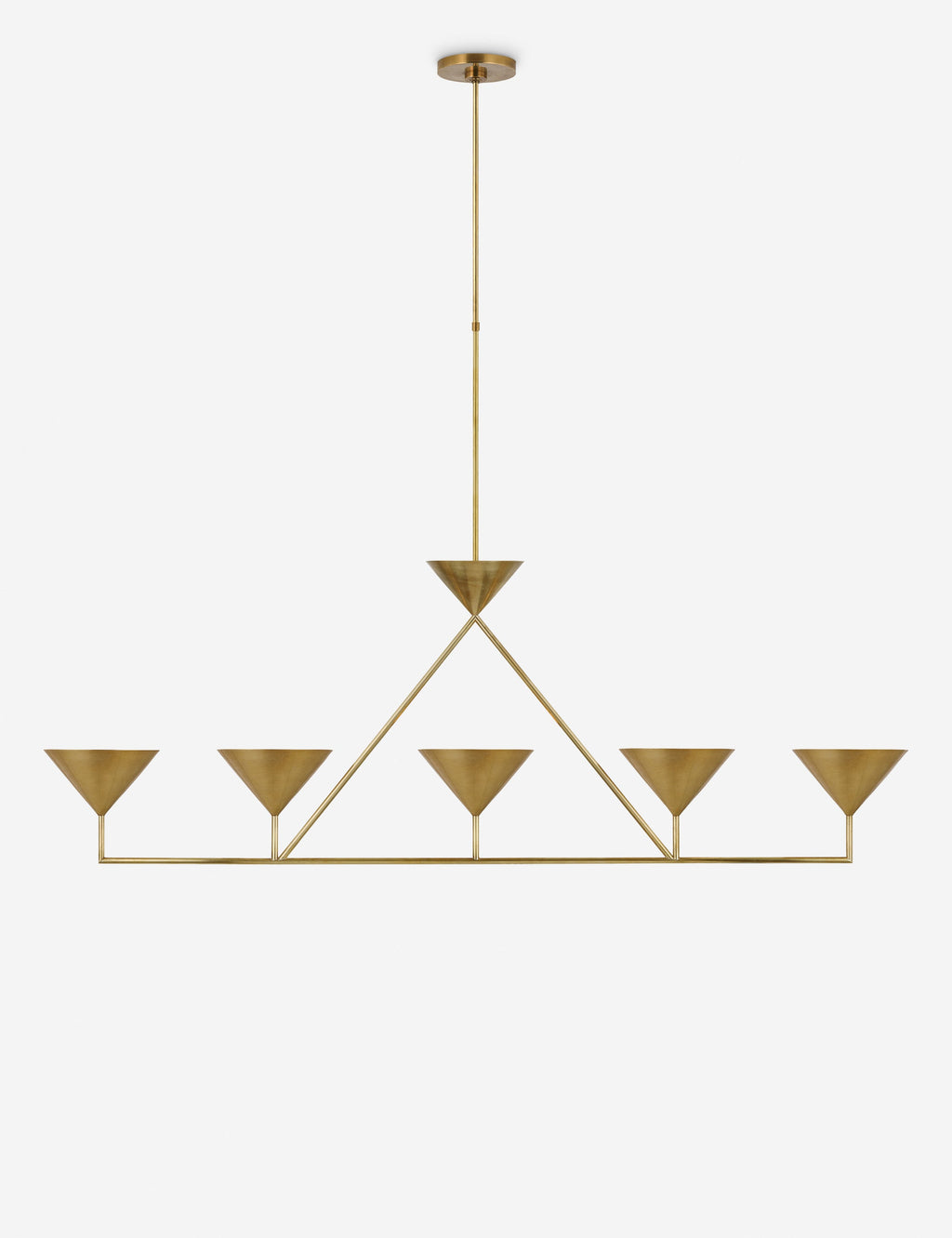 Lustre moderne Noe en laiton ancien - Laiton ancien