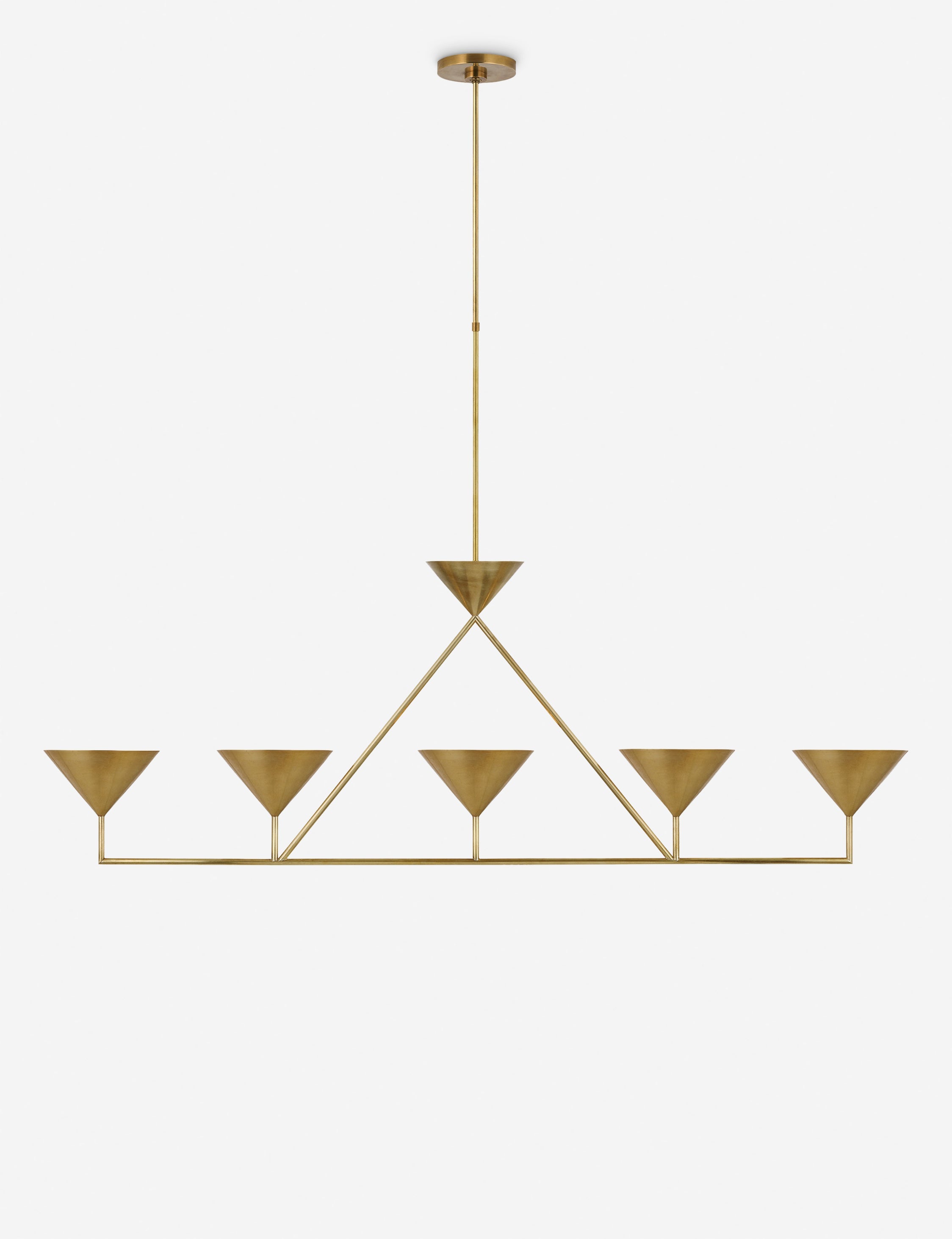 Lustre moderne Noe en laiton ancien - Laiton ancien