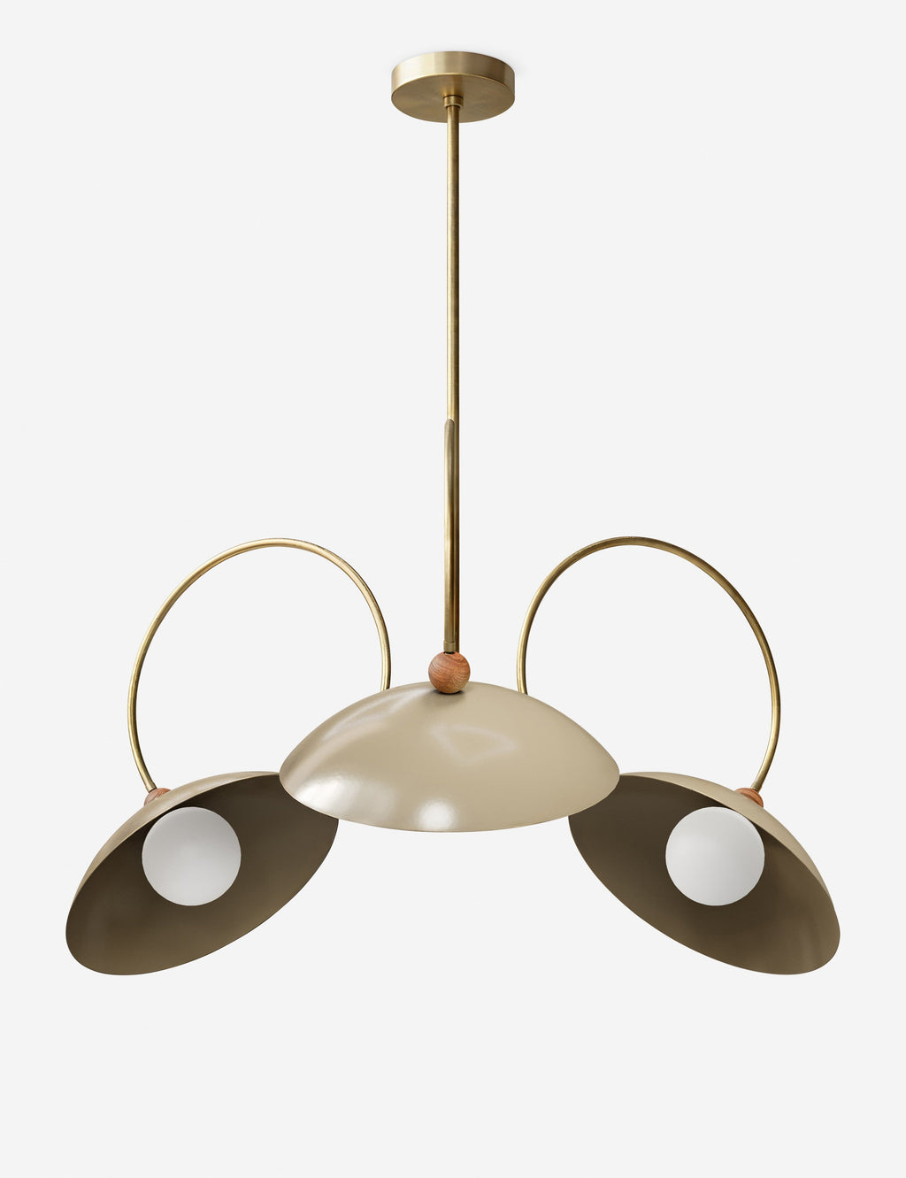 Suspension design Gunnar en laiton brossé et fumé oyster - Laiton brossé et fumé Oyster