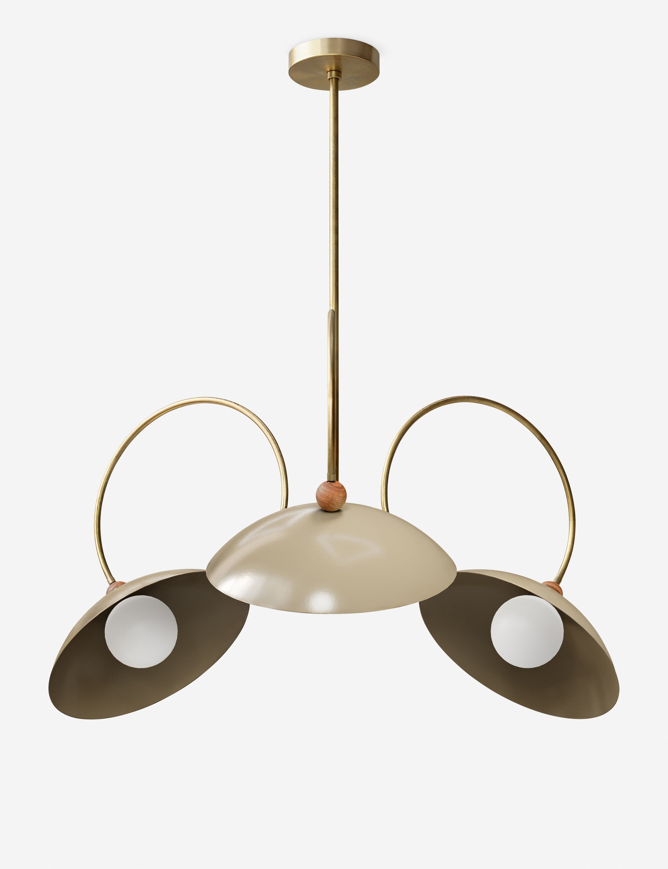 Suspension design Gunnar en laiton brossé et fumé oyster - Laiton brossé et fumé Oyster