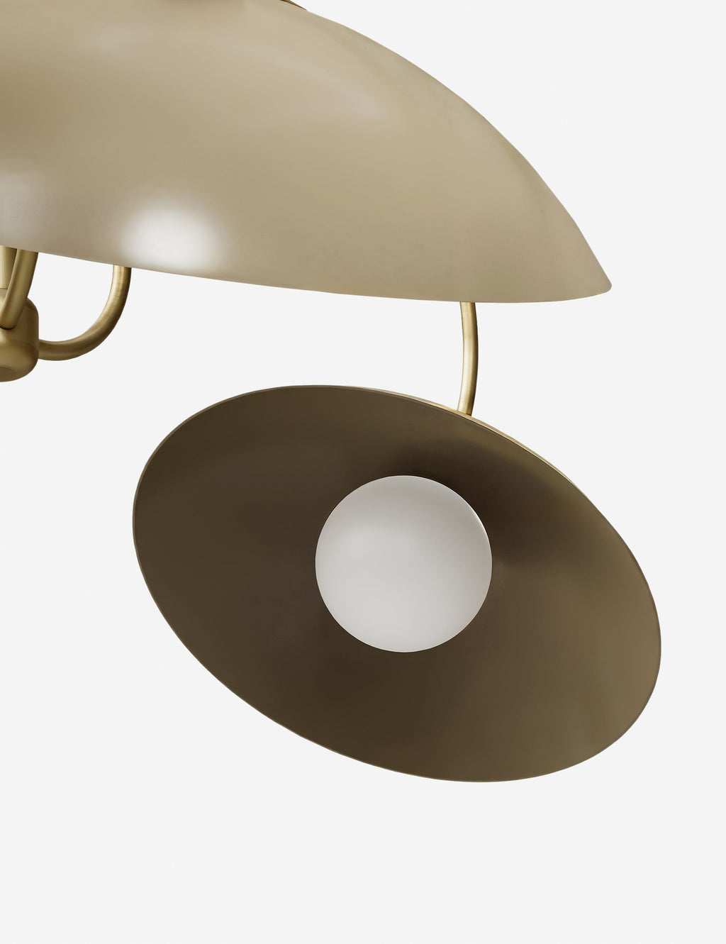Suspension design Gunnar en laiton brossé et fumé oyster - Laiton brossé et fumé Oyster