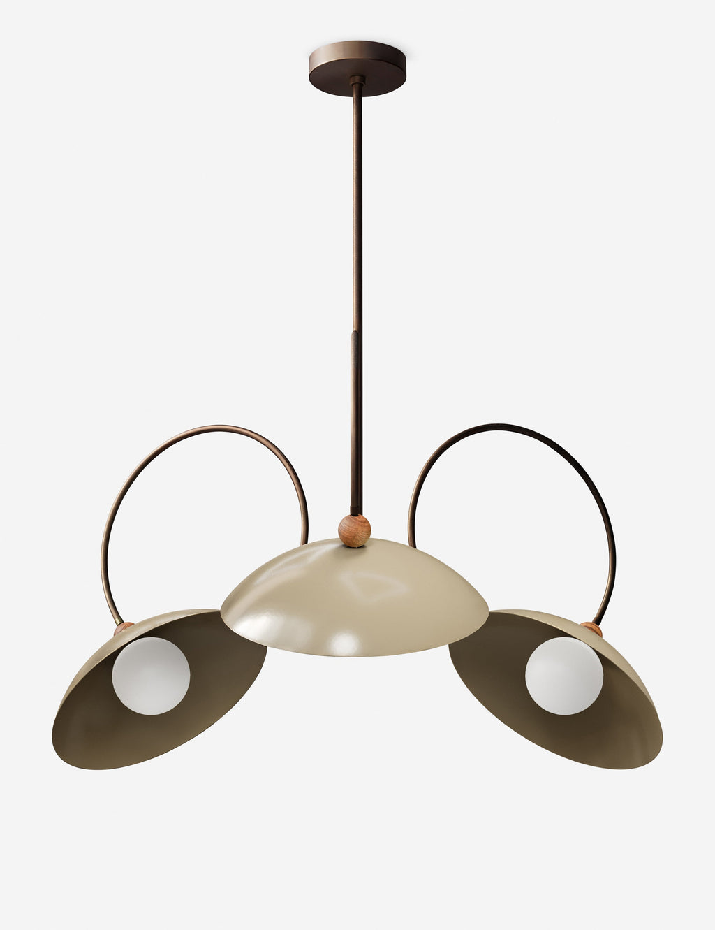 Suspension design Gunnar en foncé bronze et fumé oyster - Foncé bronze et fumé Oyster