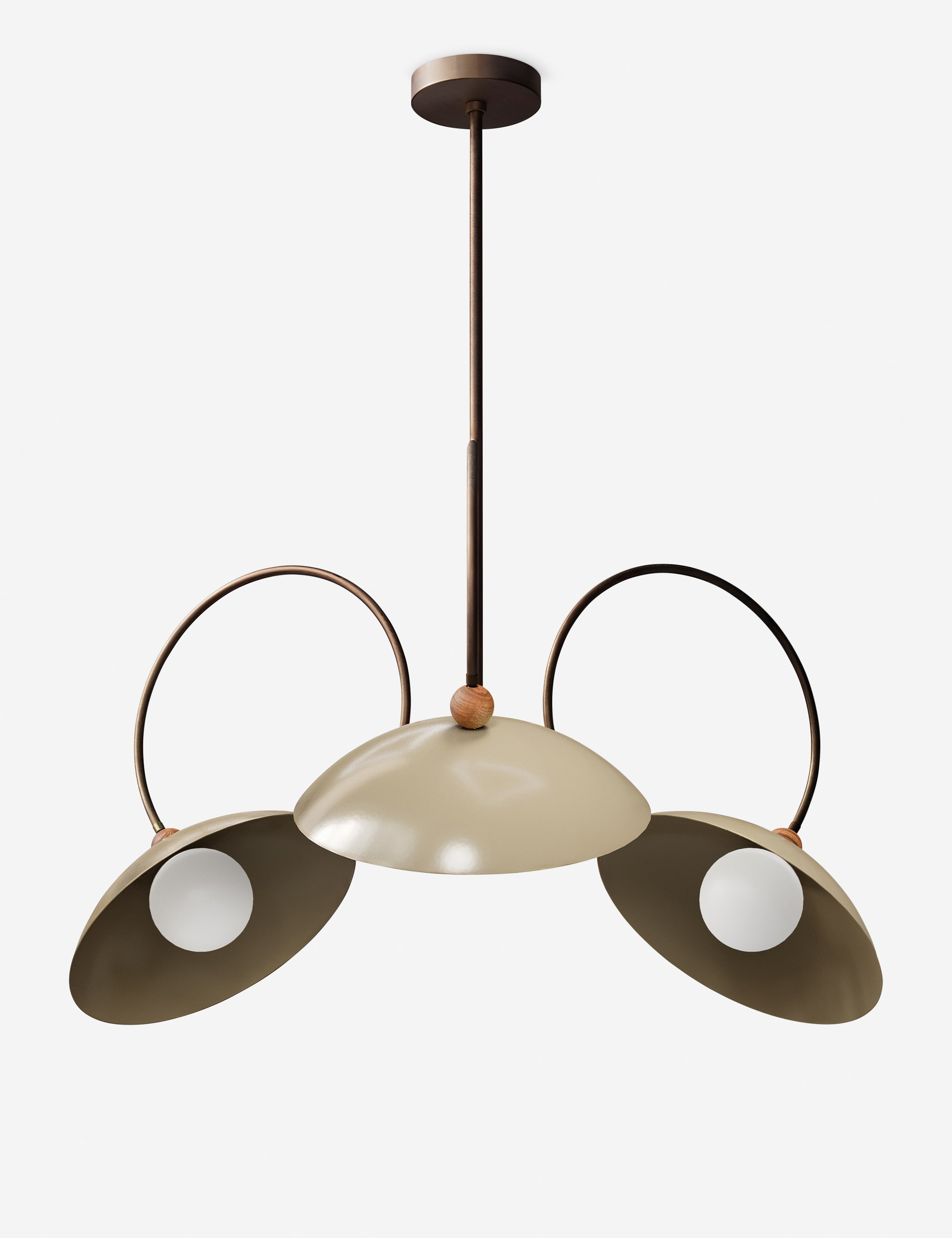 Suspension design Gunnar en foncé bronze et fumé oyster - Foncé bronze et fumé Oyster