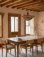 Suspension art déco Fenn en renewable jute et bois