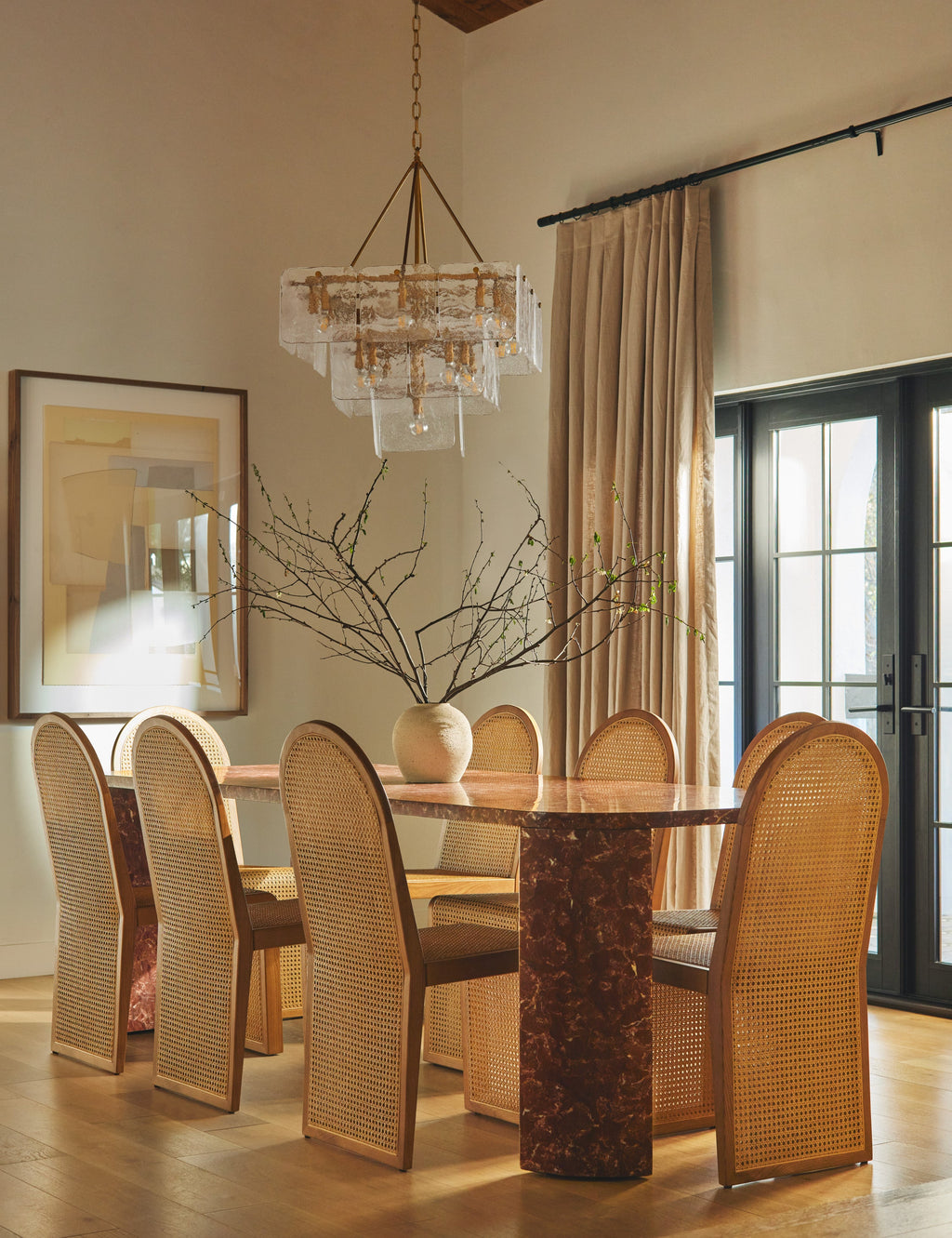 Lustre organique Thorkild en laiton - Laiton