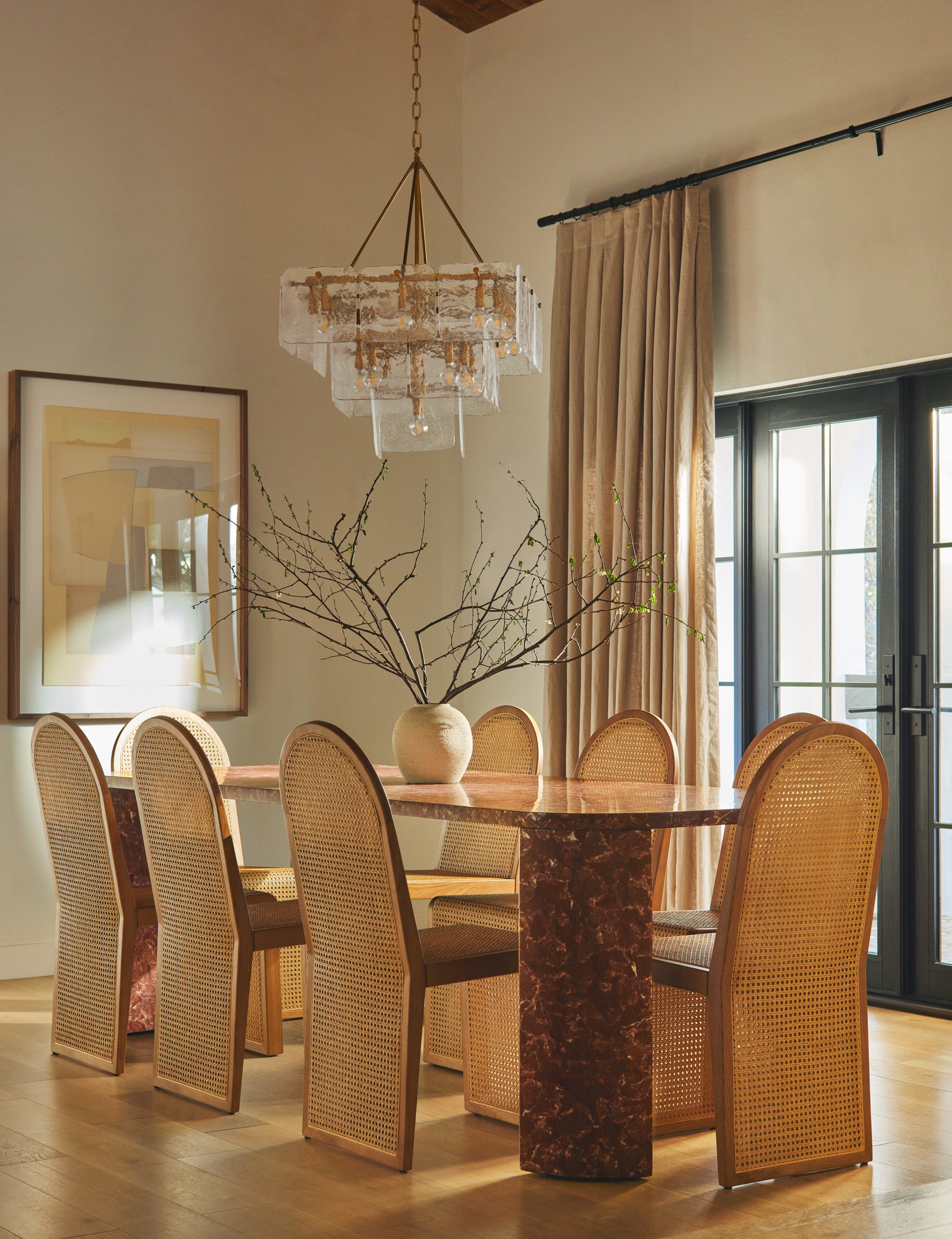 Lustre organique Thorkild en laiton - Laiton