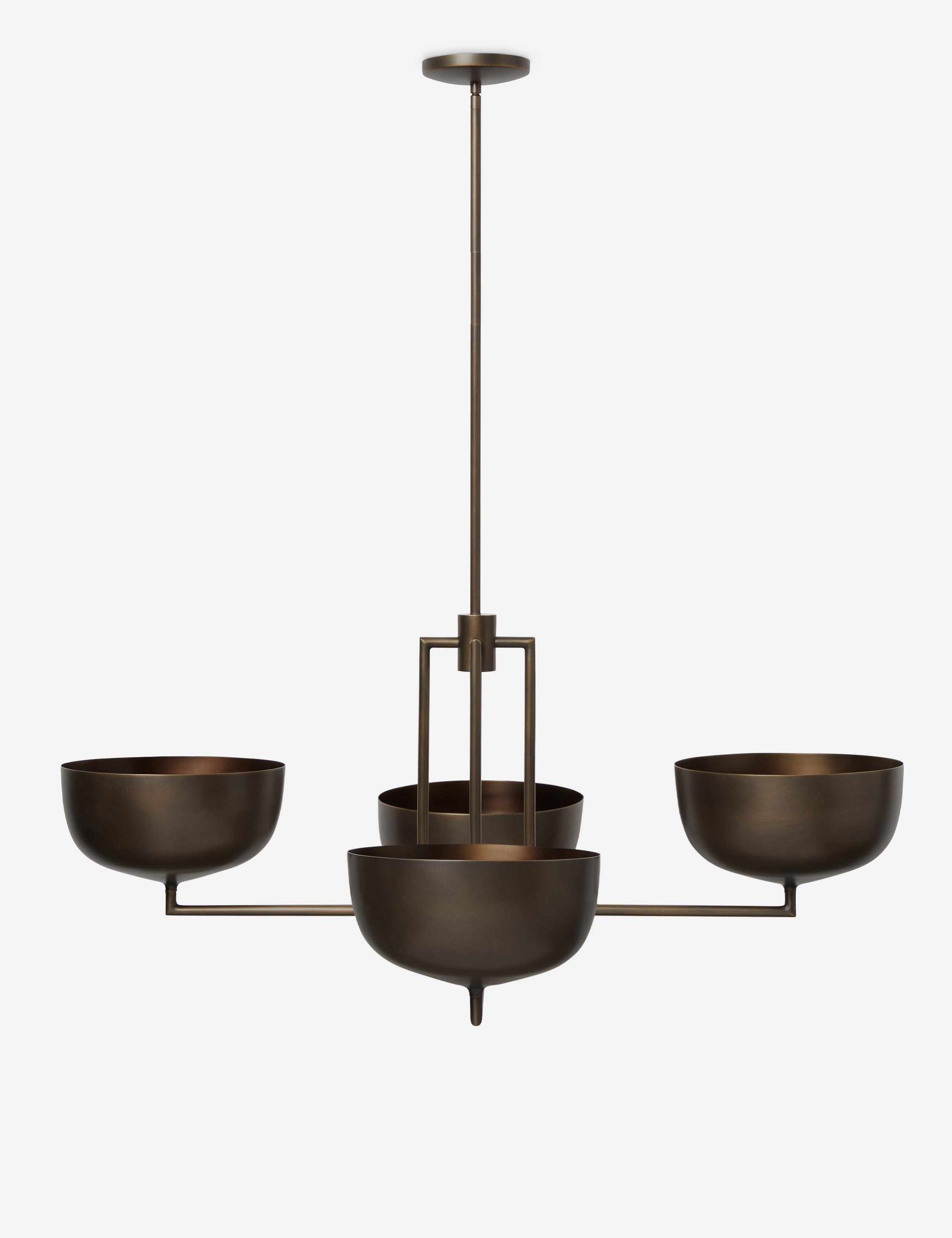 Lustre moderne Kelso en laiton bruni - Laiton bruni