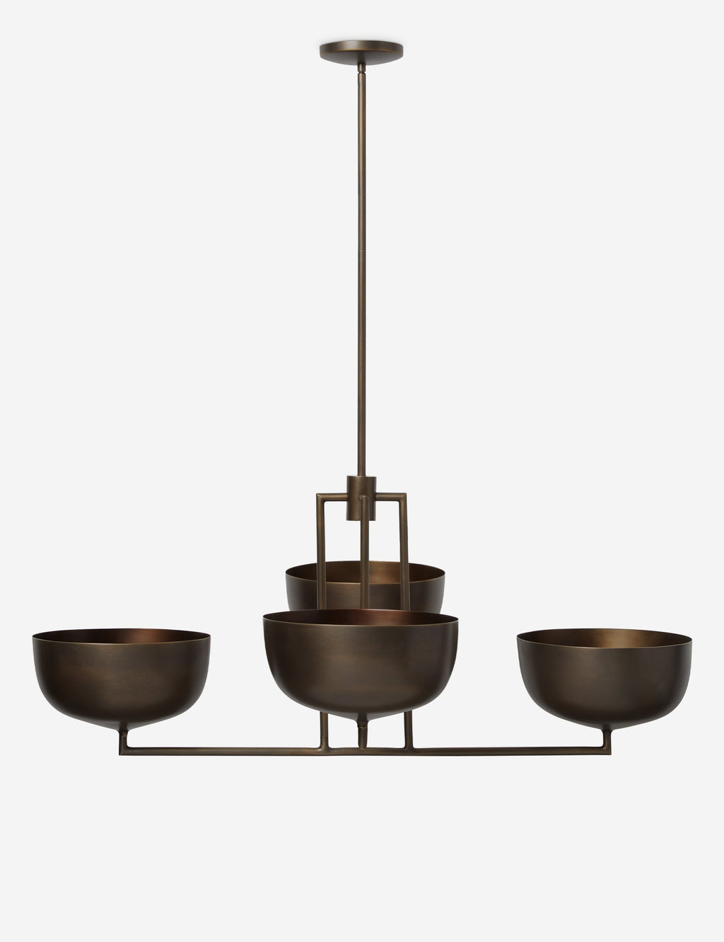 Lustre moderne Kelso en laiton bruni - Laiton bruni