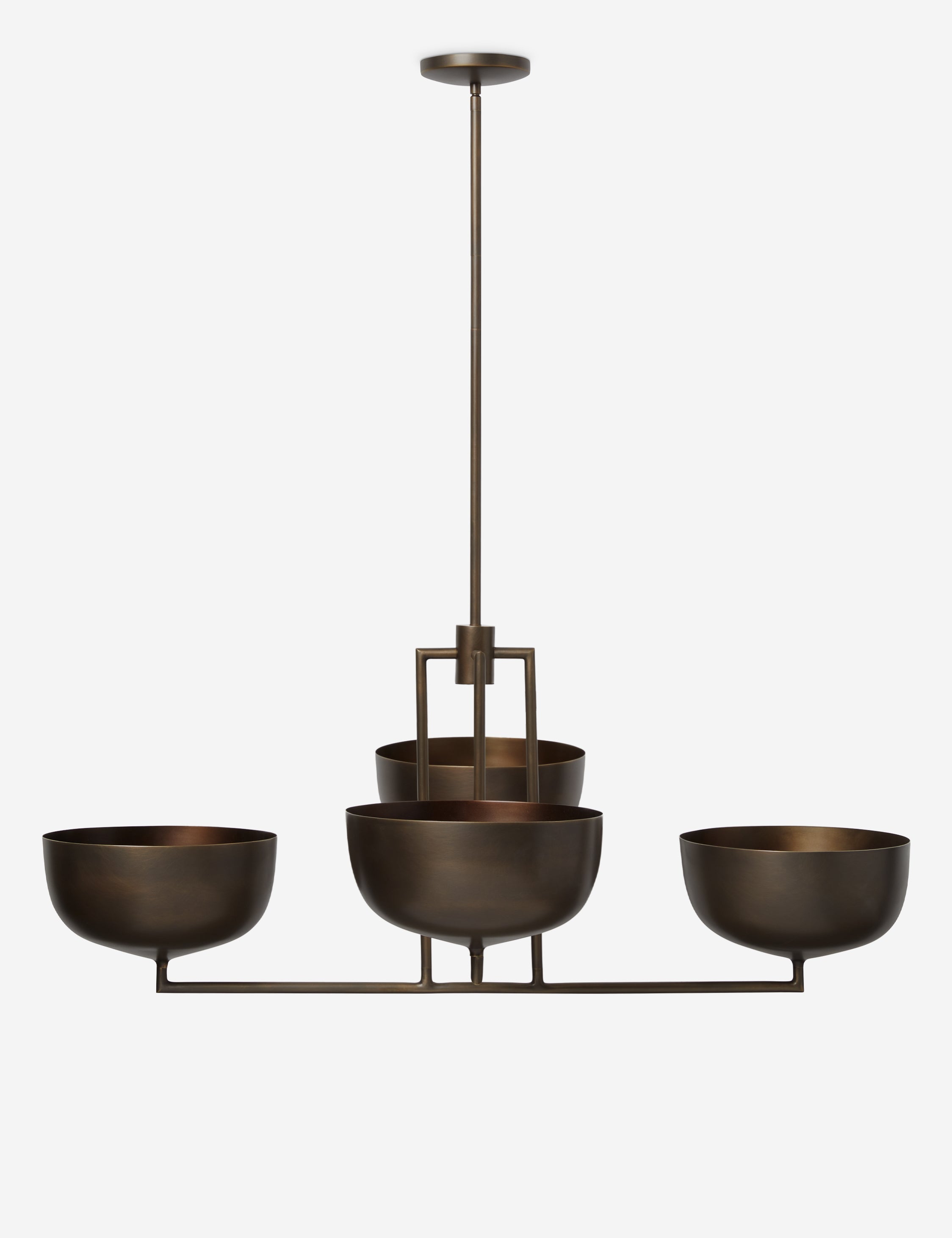 Lustre moderne Kelso en laiton bruni - Laiton bruni