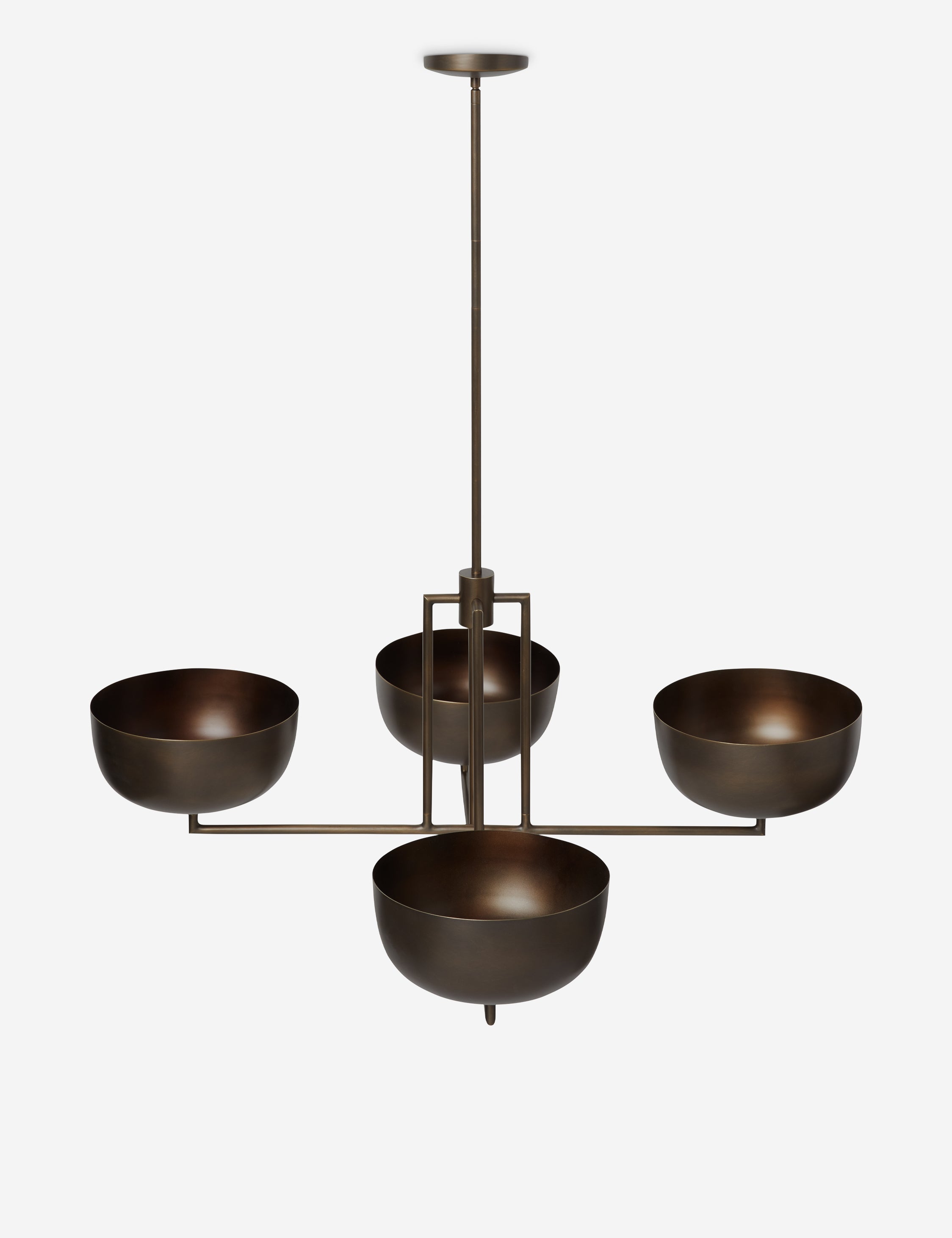 Lustre moderne Kelso en laiton bruni - Laiton bruni