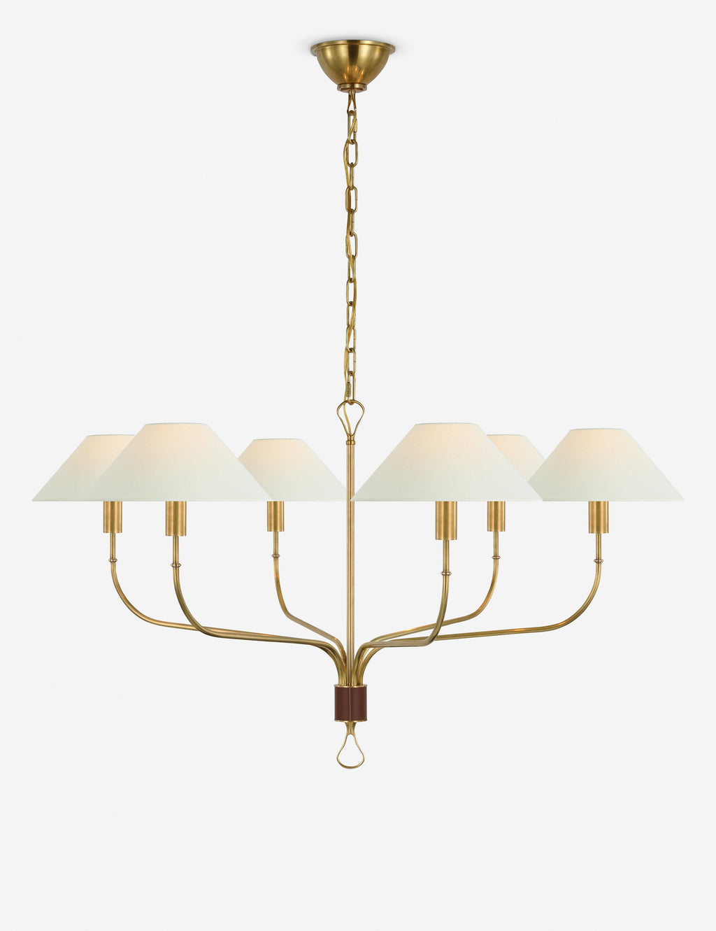 Lustre moderne Ebe en laiton ancien - Laiton ancien