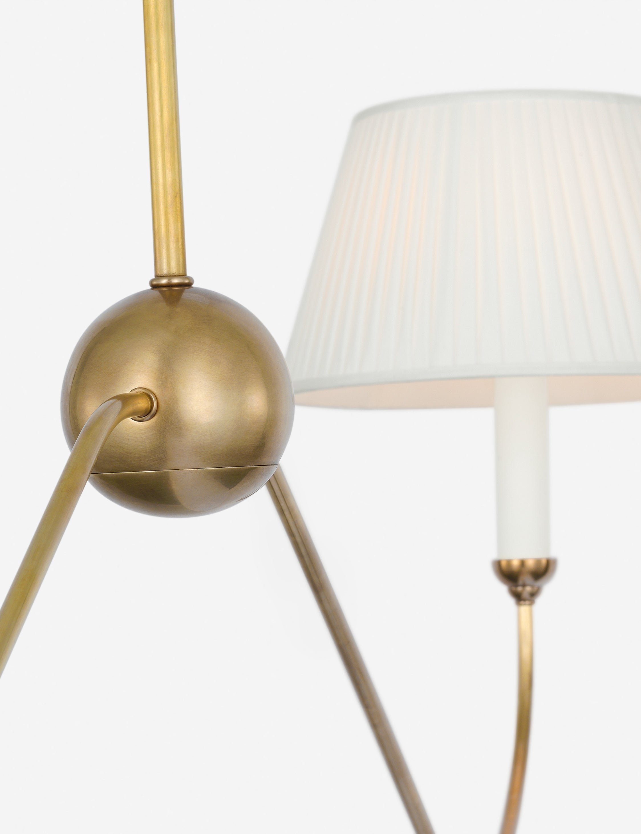 Lustre moderne Bor en laiton ancien - Laiton ancien