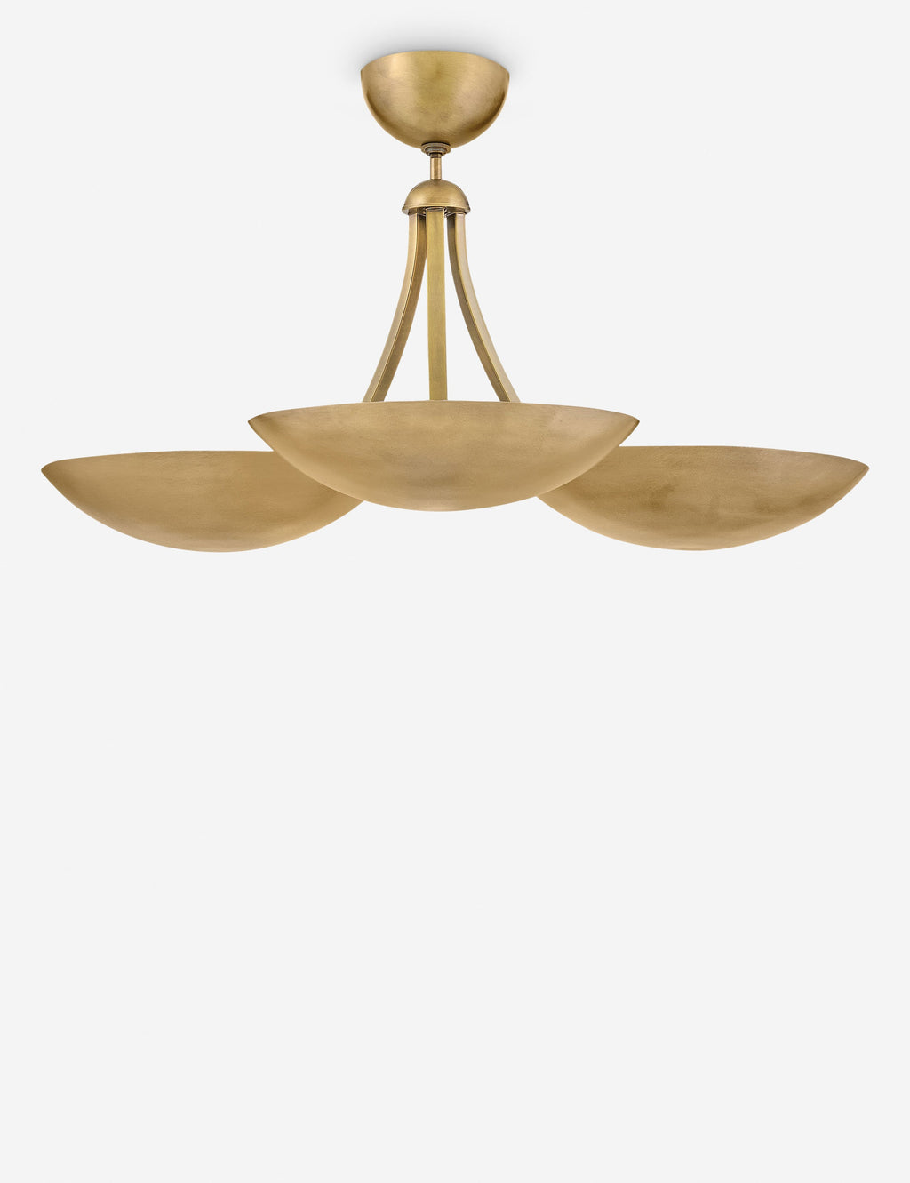 Lustre moderne Halvard en laiton ancien - Laiton ancien
